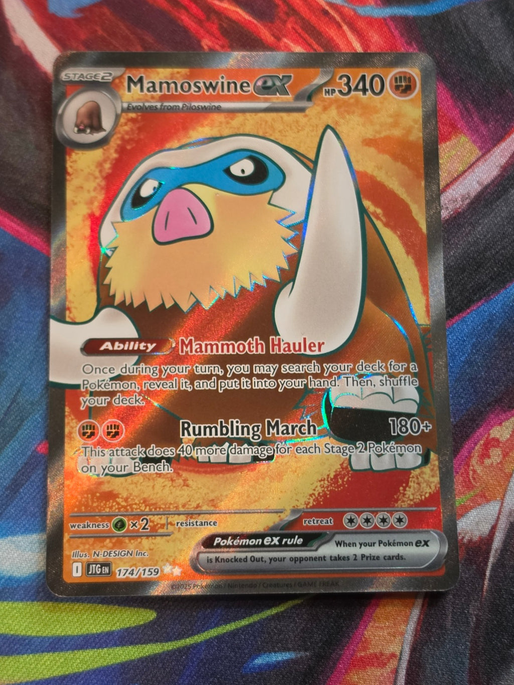 Mamoswine ex Ultra Rare Journey Together 174/159 NM Pokemon