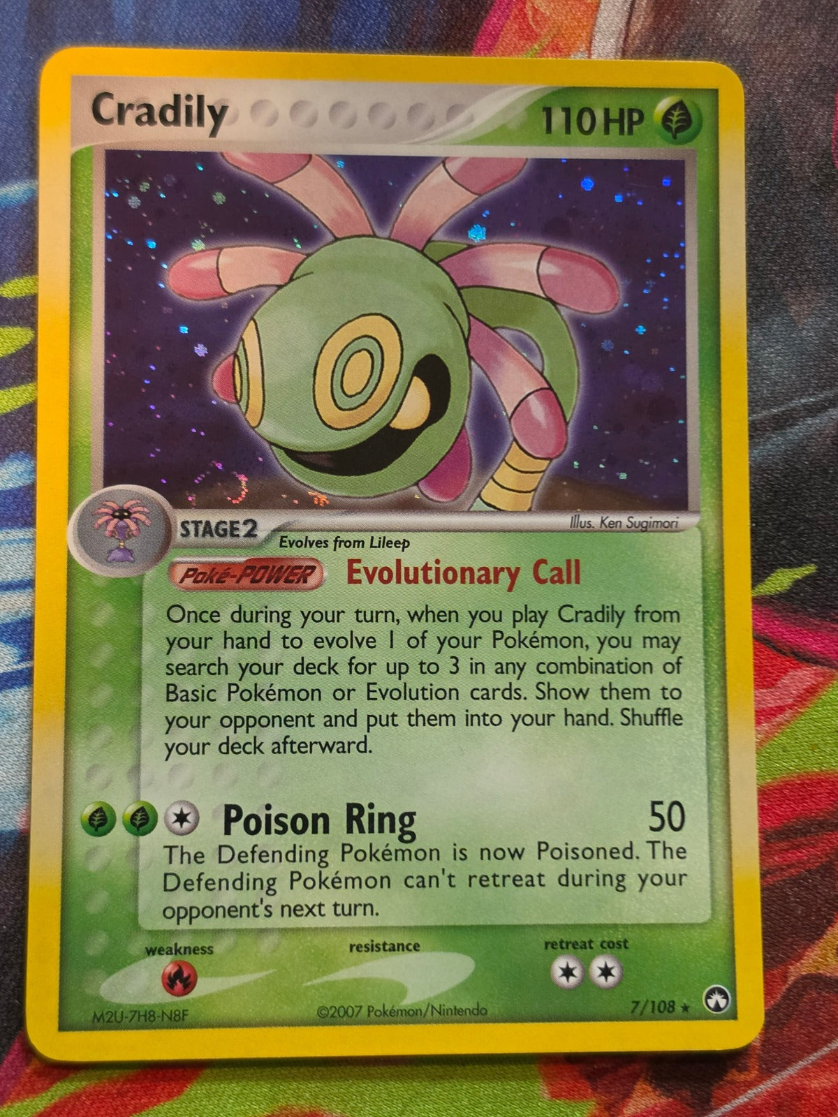 Cradily Holo Rare EX Power Keepers 7/108 NM Pokemon