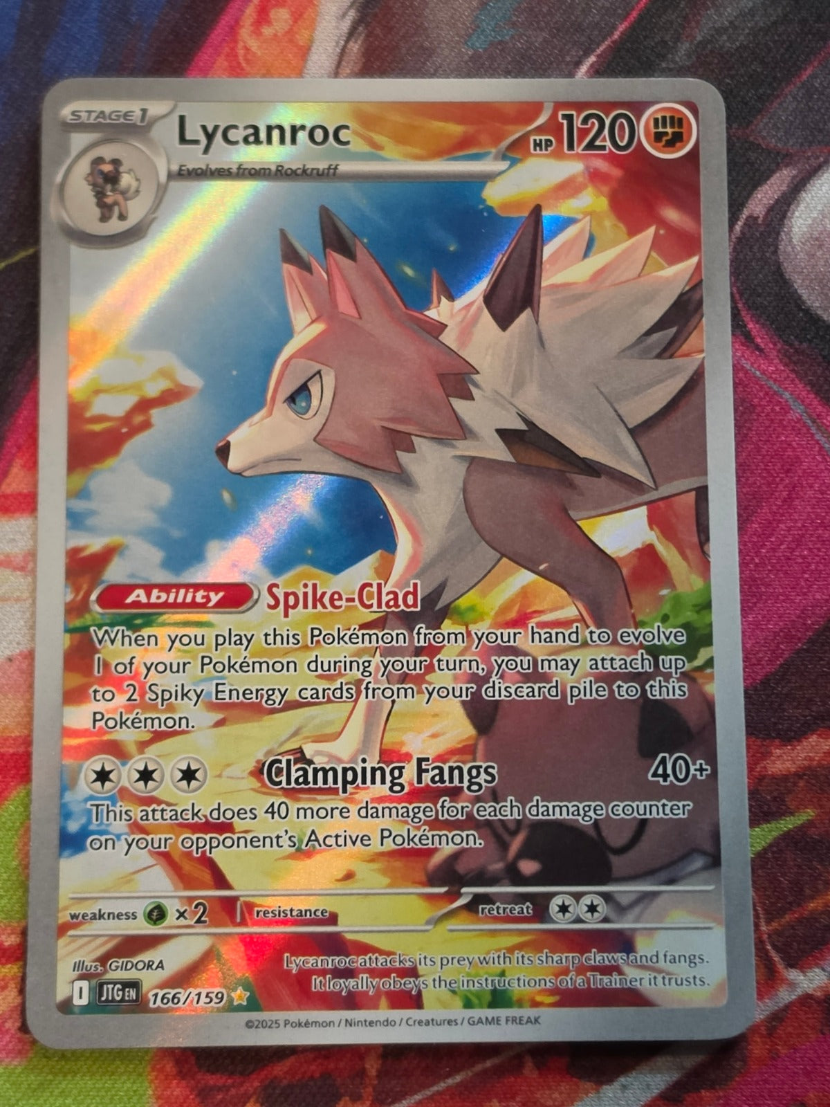 Lycanroc Illustration Rare Journey Together 166/159 NM Pokemon