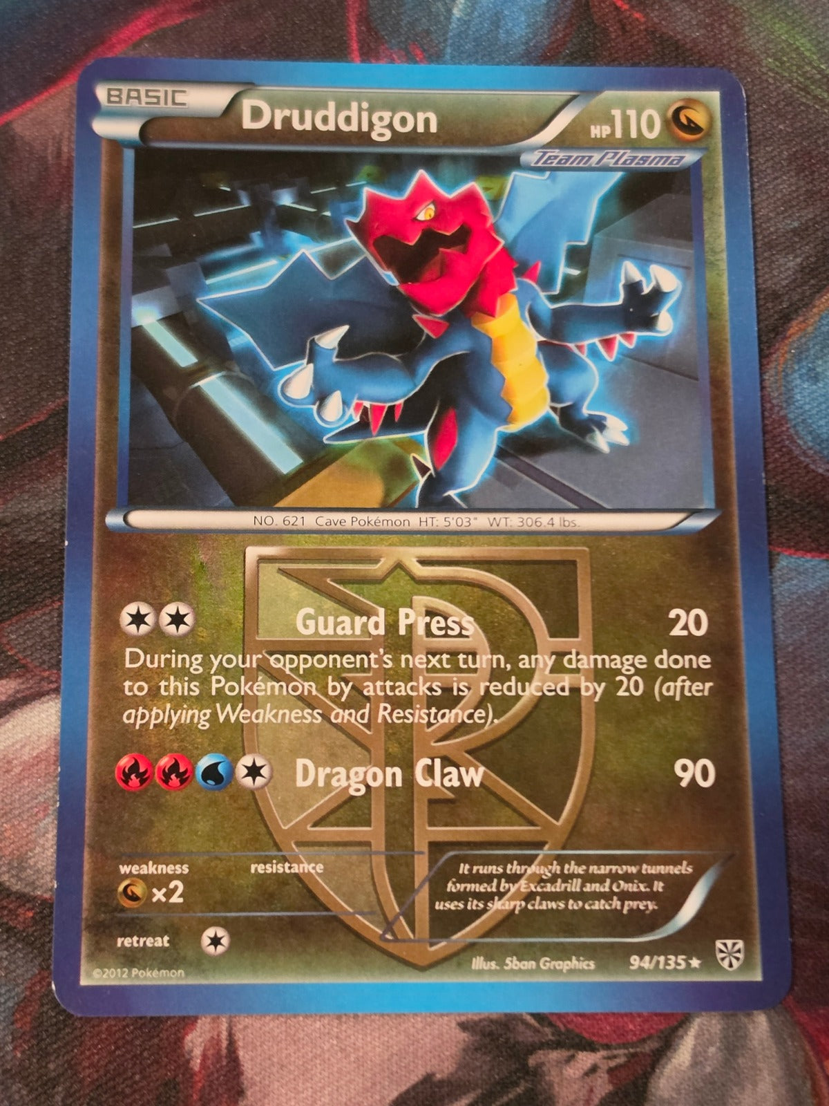 Druddigon (Team Plasma) - 94/135 - Plasma Storm - Rare - NM - Pokemon