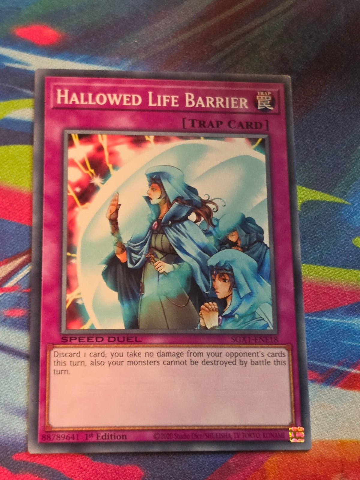 Hallowed Life Barrier Common Speed Duel GX: Duel Academy Box SGX1-ENE18 1st Edition 1st Edition LP Yu-Gi-Oh!