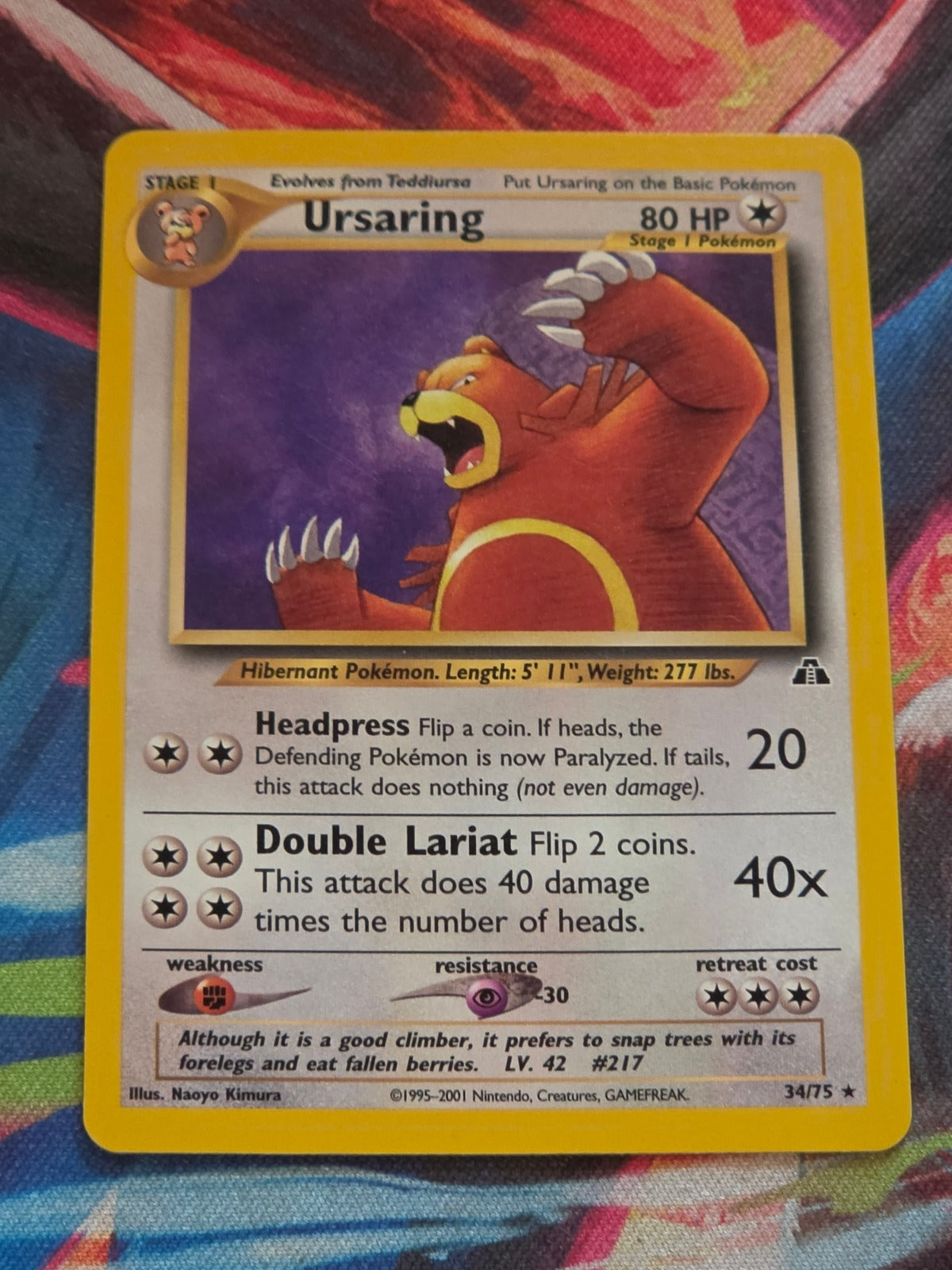 Ursaring (34) Unlimited Rare Neo Discovery 34/75 NM Pokemon