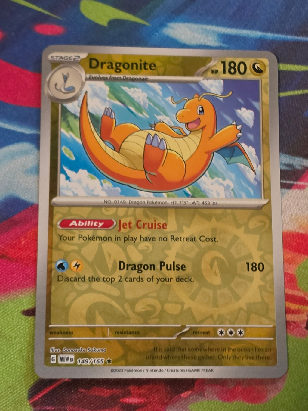 Dragonite Reverse Holo Rare SV: Scarlet & Violet 151 149/165 NM