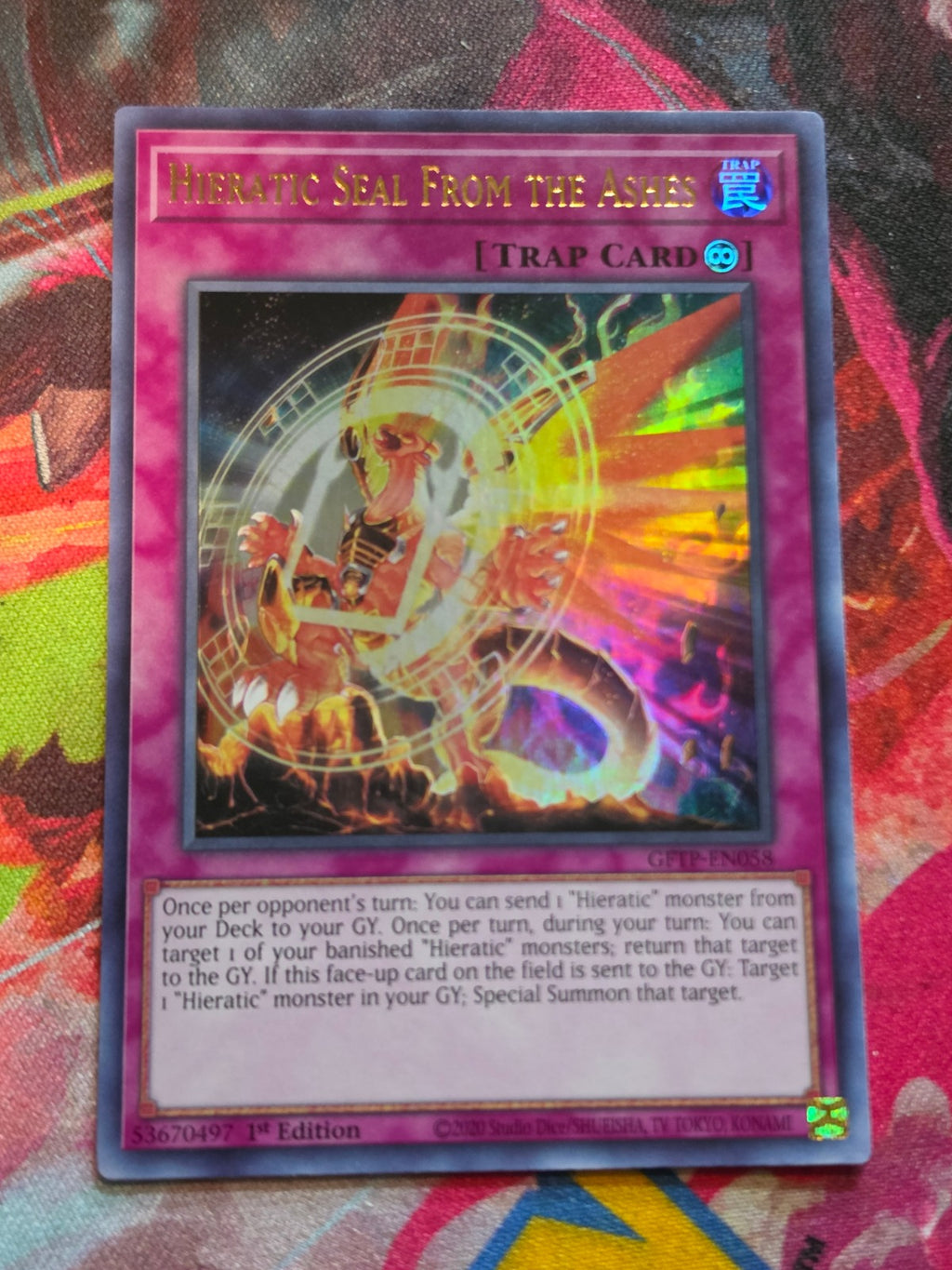 Hieratic Seal From the Ashes Ultra Rare Ghosts From the Past GFTP-EN058 1st Edition NM Yu-Gi-Oh!