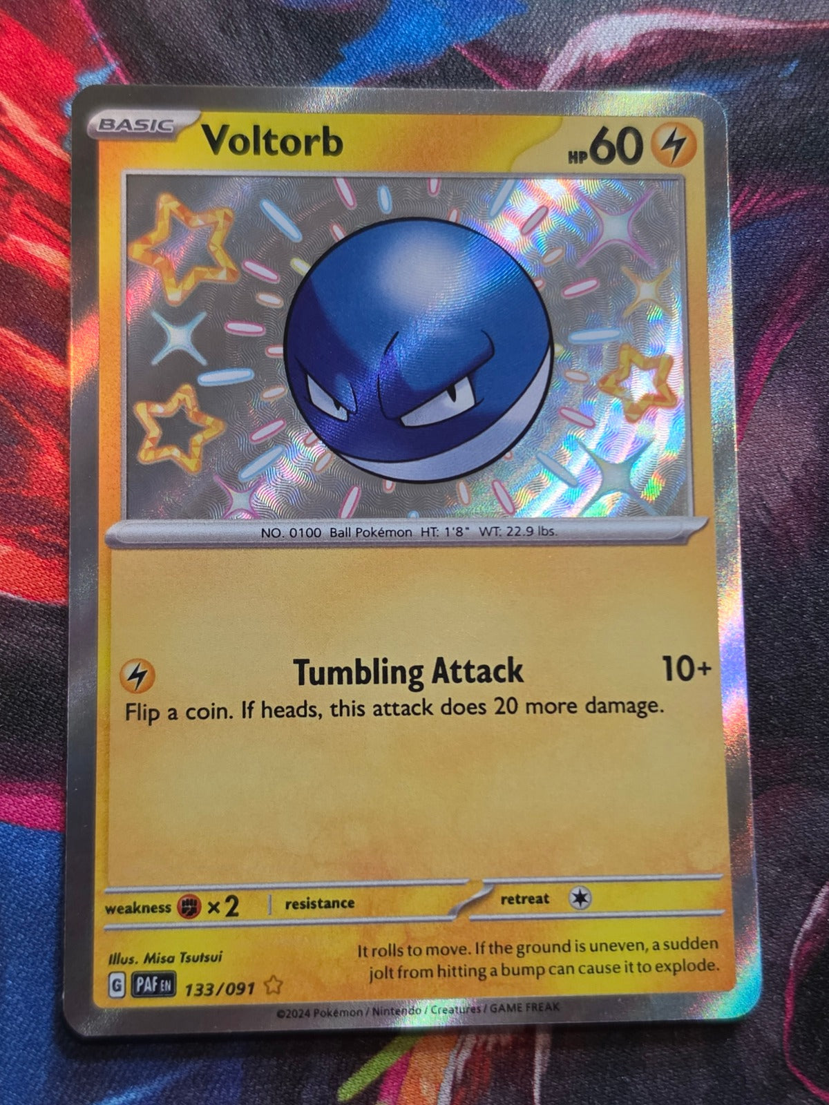 Voltorb Shiny Rare Paldean Fates 133/091 NM Pokemon