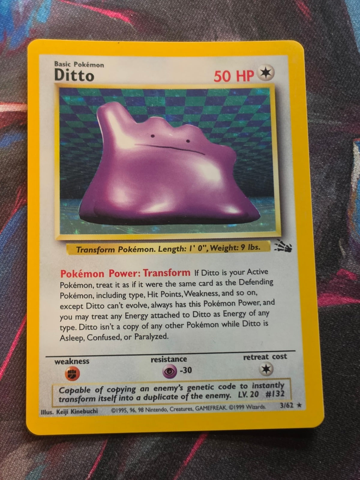 Ditto Holo Rare Fossil 03/62 LP Pokemon