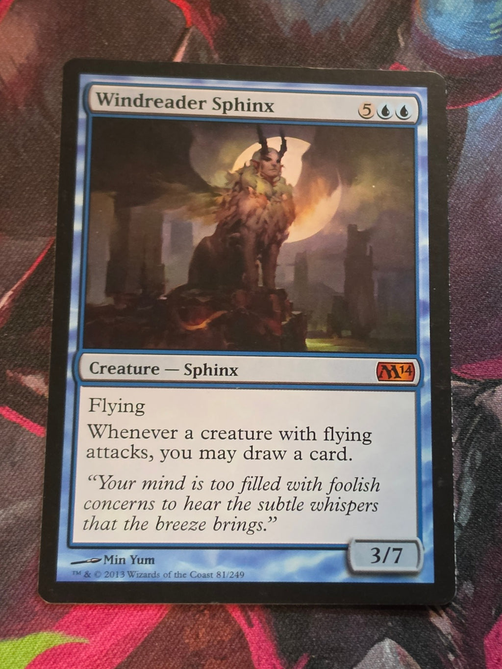 Windreader Sphinx #81 Magic 2014 (M14) Mythic Rare LP MTG