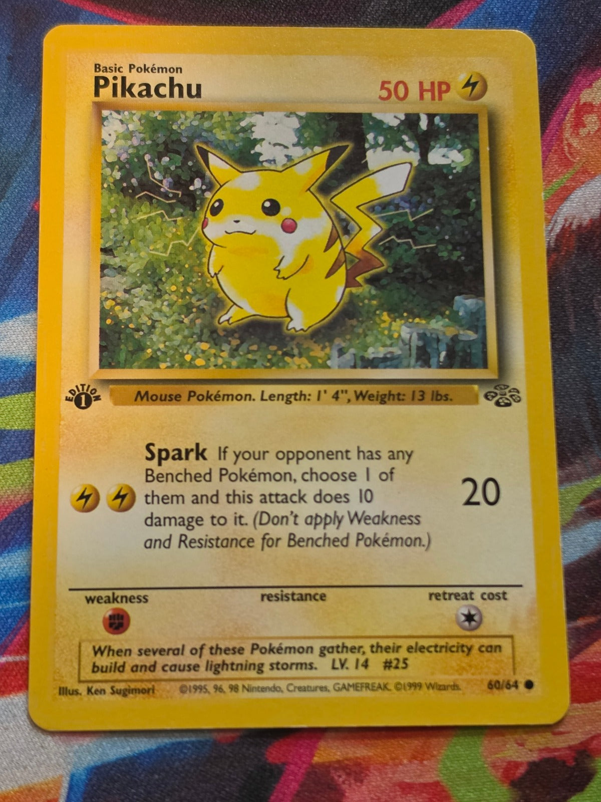 Pikachu 1st Edition Common Jungle 60/64 LP+ Pokemon