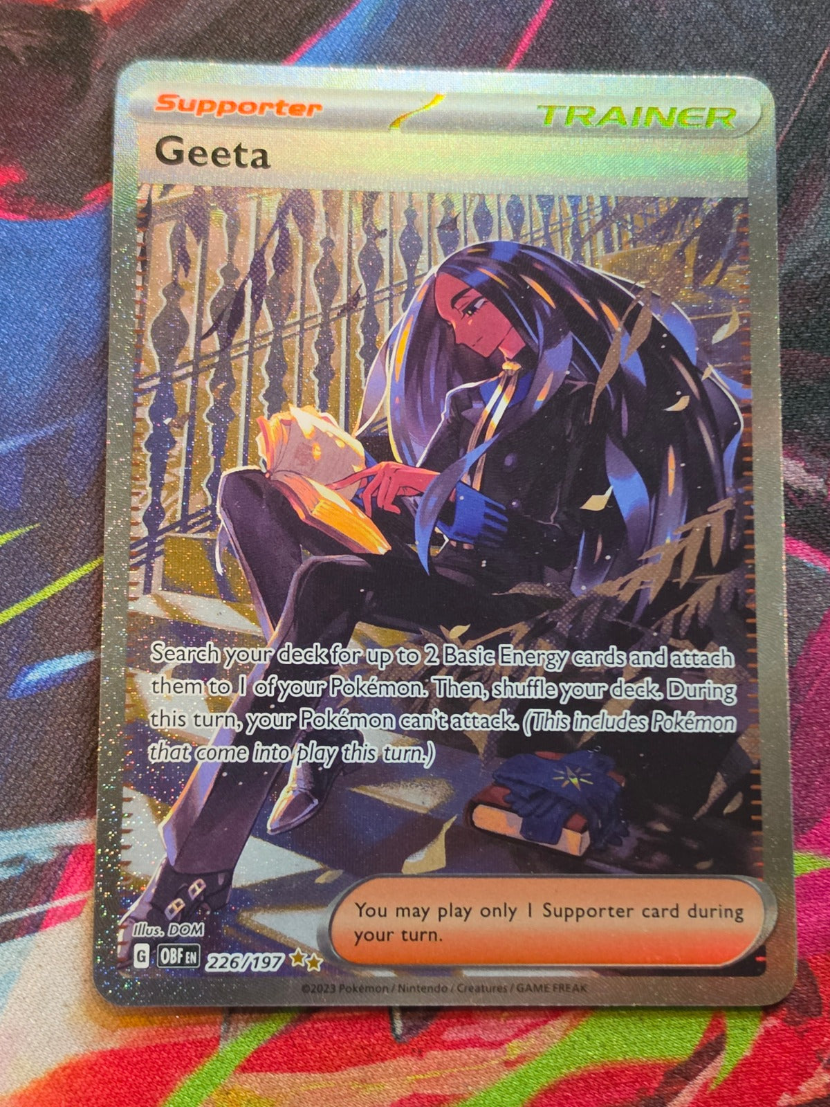 Geeta Special Illustration Rare Obsidian Flames 226/197 LP Pokemon