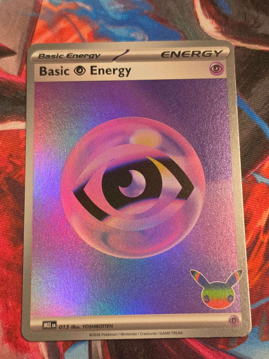 Basic Psychic Energy (30th Celebration) Futuristic Rare MEE: Mega Evolution Energies 013 NM Pokemon