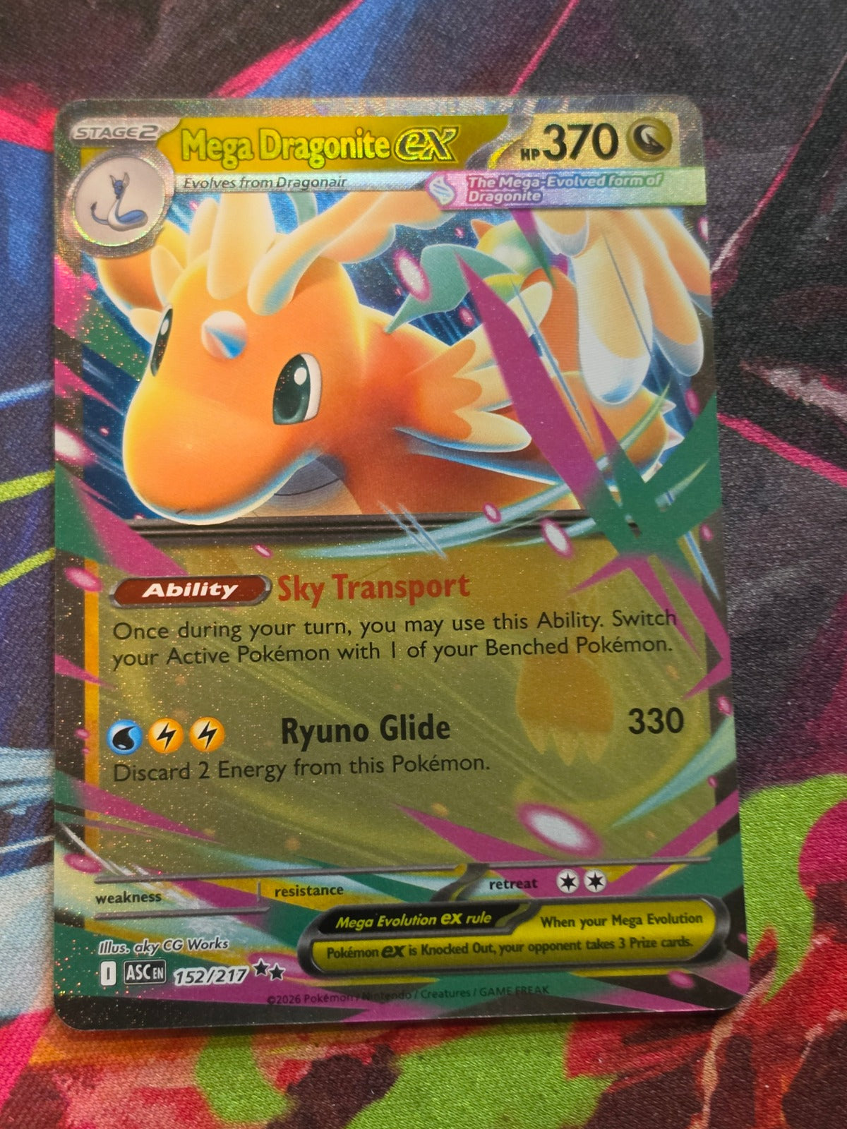 Mega Dragonite ex Double Rare ME: Ascended Heroes 152/217 NM Pokemon