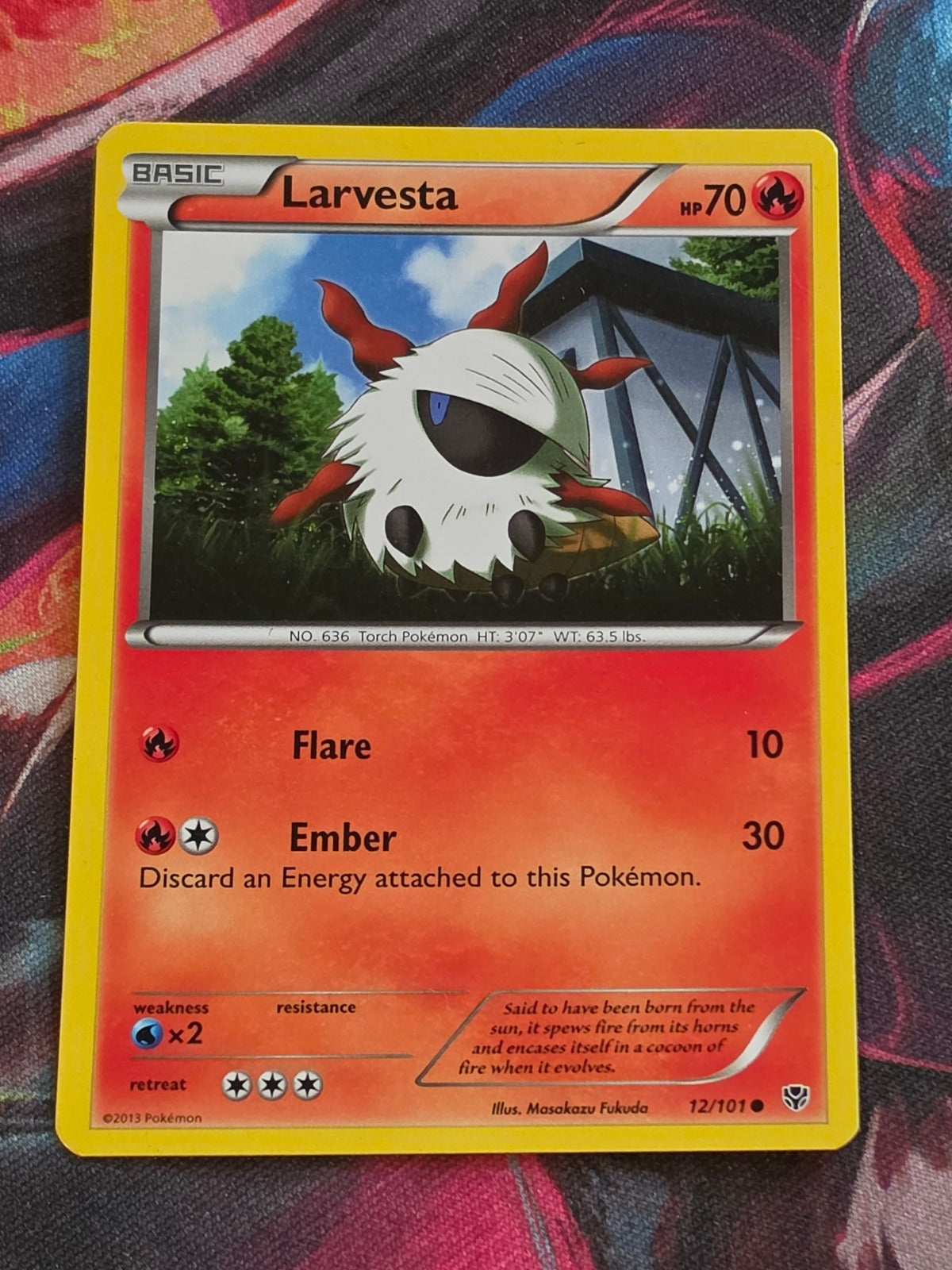Larvesta - 12/101 - Plasma Blast - Common - LP - Pokemon