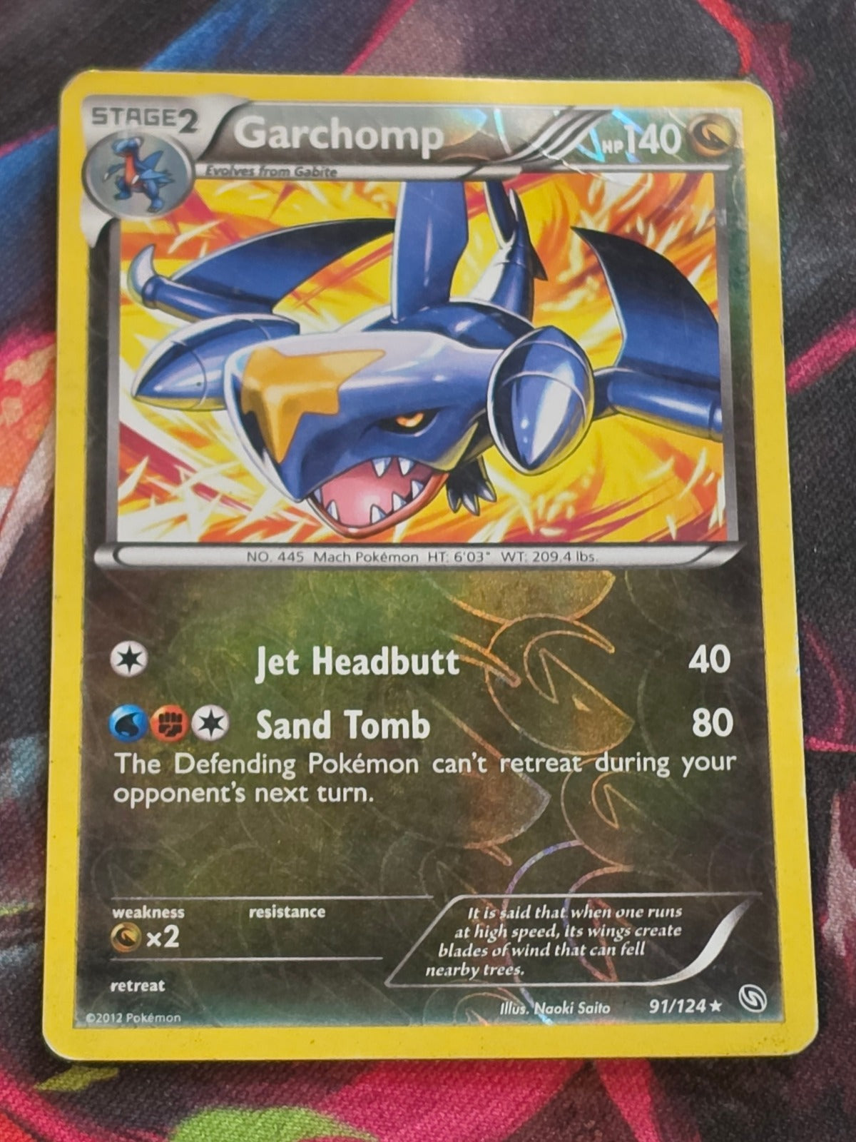 Garchomp (91) Reverse Holo Rare Dragons Exalted 91/124 HP/DMG Pokemon
