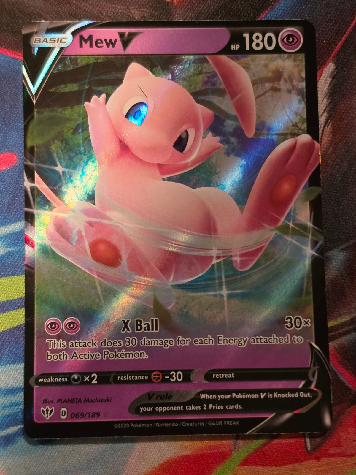 Mew V Ultra Rare SWSH03: Darkness Ablaze 069/189 LP+ Pokemon