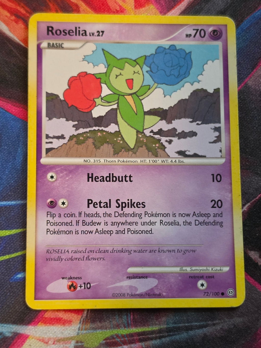 Roselia - 72/100 - Stormfront - Common - MP - Pokemon