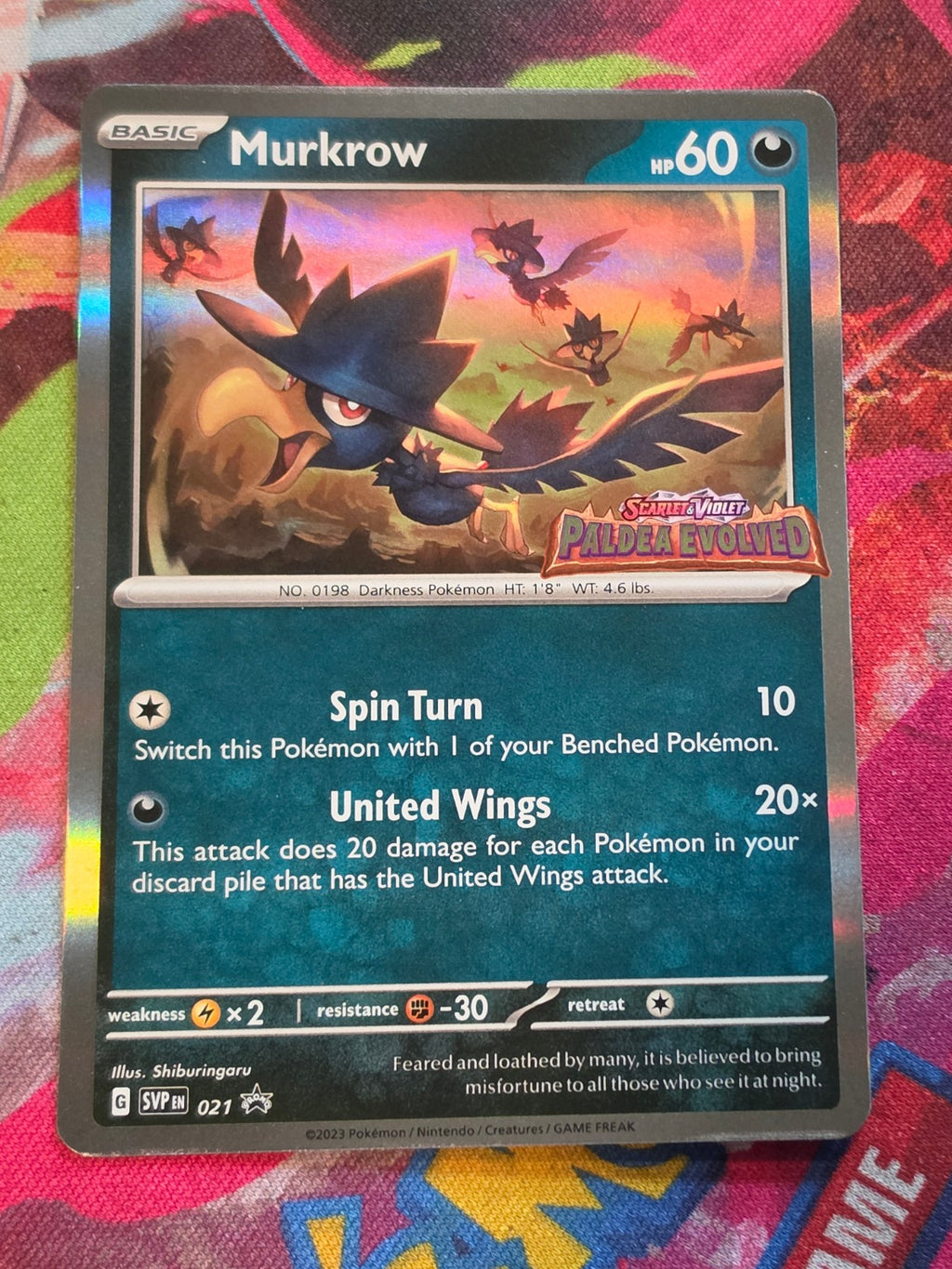 Murkrow (Prerelease) Promo SV: Scarlet & Violet Promo Cards 021 NM Pokemon