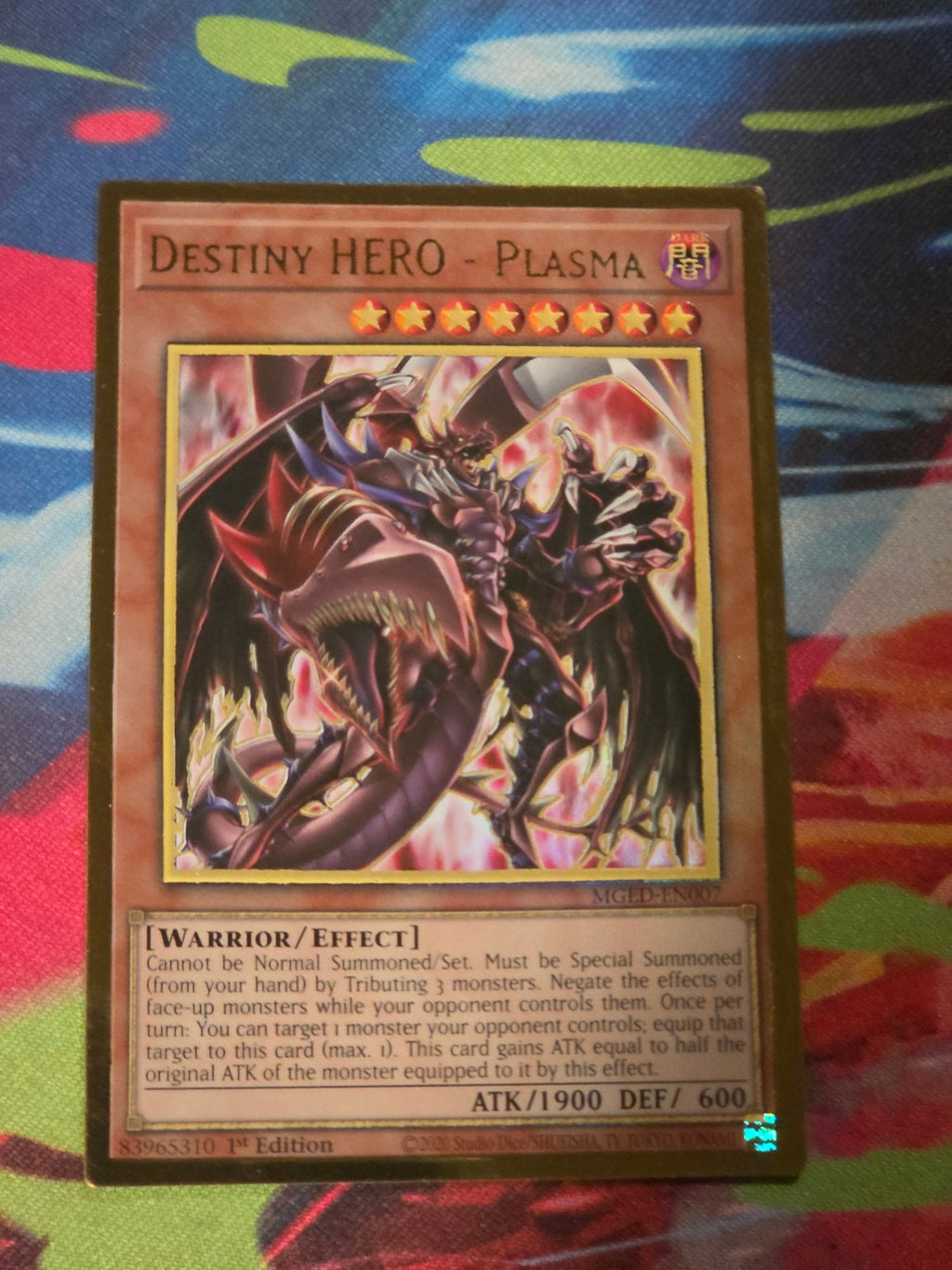 Destiny HERO - Plasma Premium Gold Rare Maximum Gold: El Dorado MGED-EN007 1st Edition LP Yu-Gi-Oh!