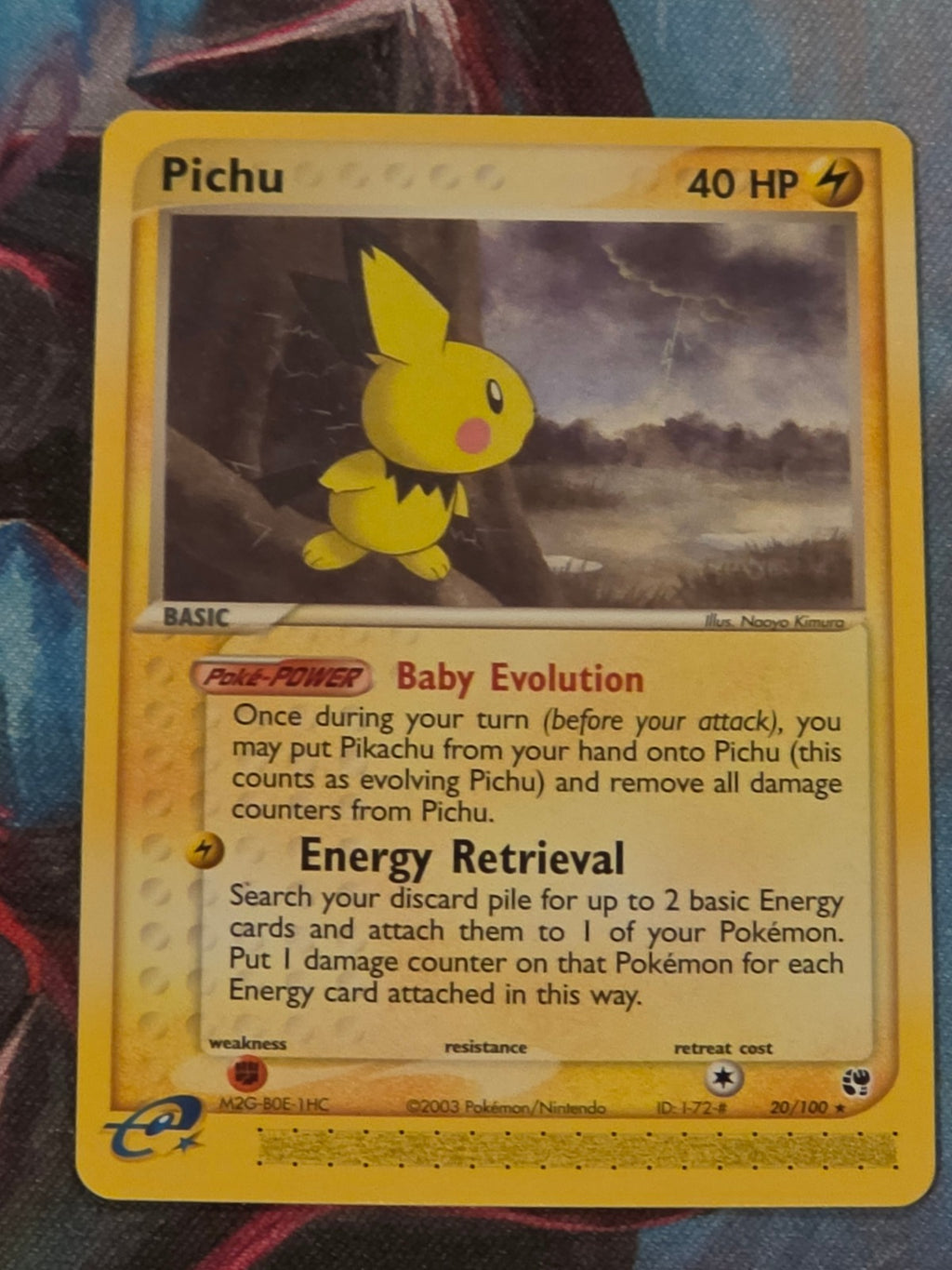 Pichu Rare EX Sandstorm 20/100 NM-/LP+ Pokemon