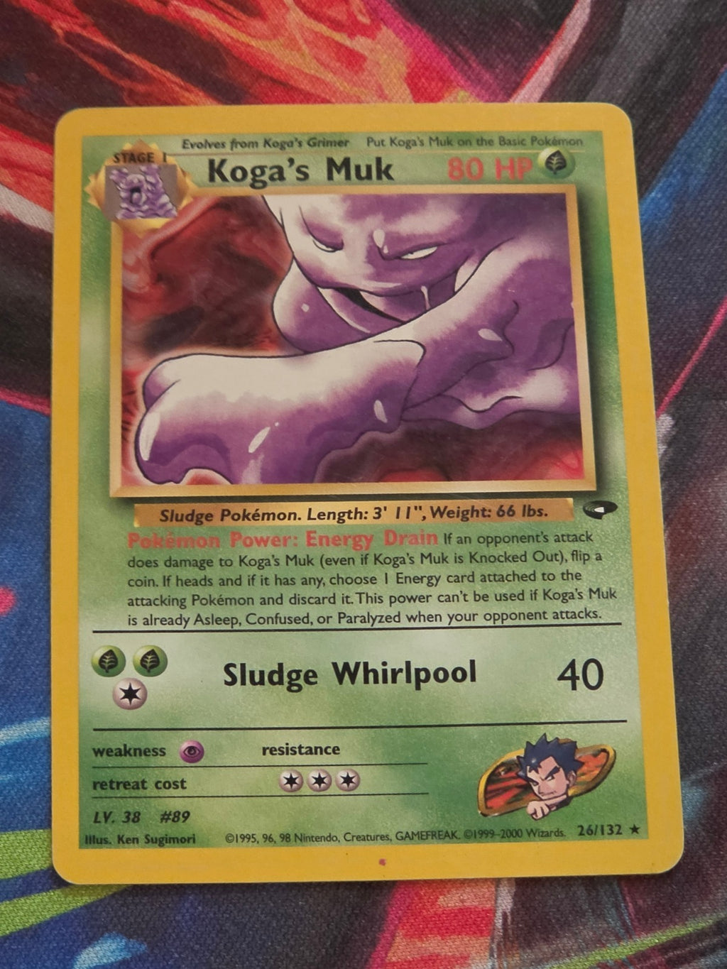 Koga's Muk Unlimited Rare Gym Challenge 026/132 LP Pokemon