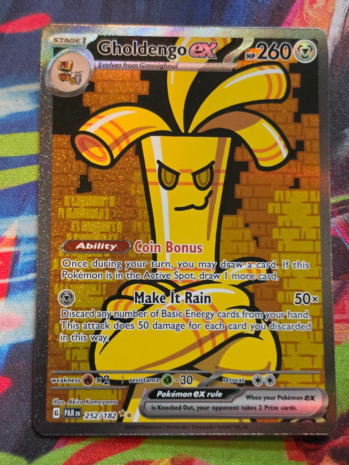 Gholdengo ex Special Illustration Rare SV04: Paradox Rift 252/182 NM Pokemon