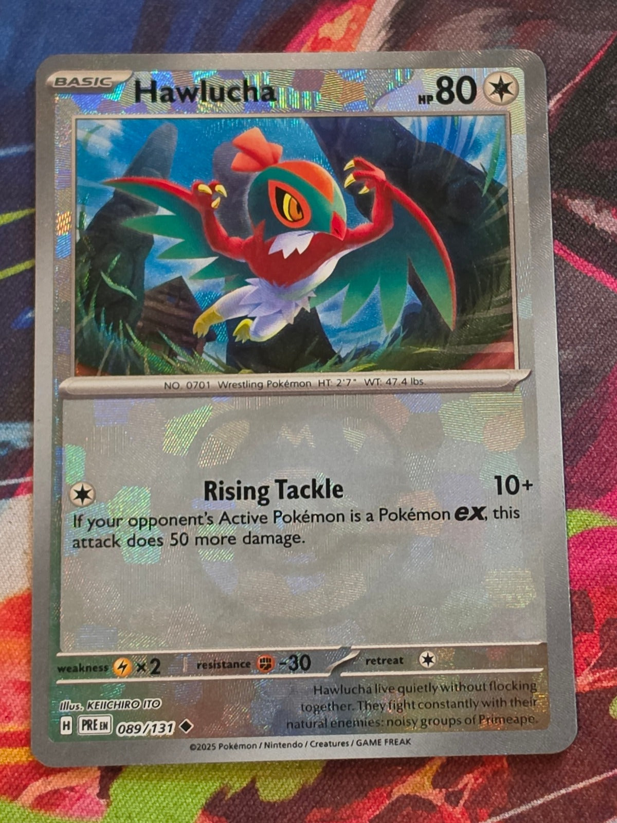 Hawlucha (Master Ball Pattern) Uncommon SV: Prismatic Evolutions 089/131 NM Pokemon