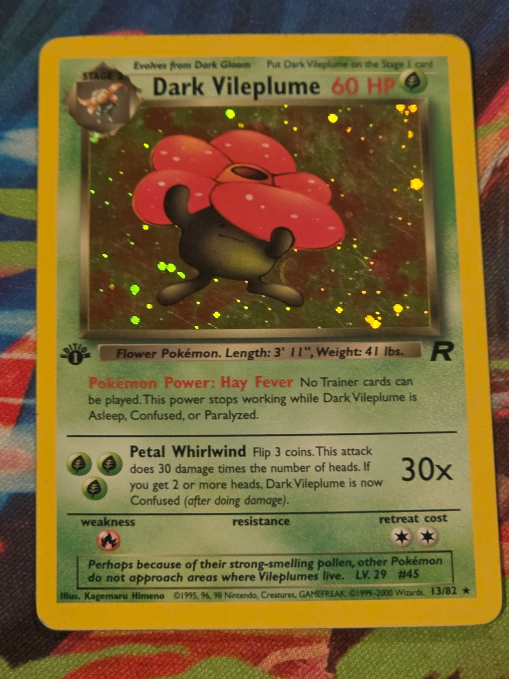 Dark Vileplume (13) Holo Rare 1st Edition Team Rocket 13/82 NM-/LP+ Pokemon