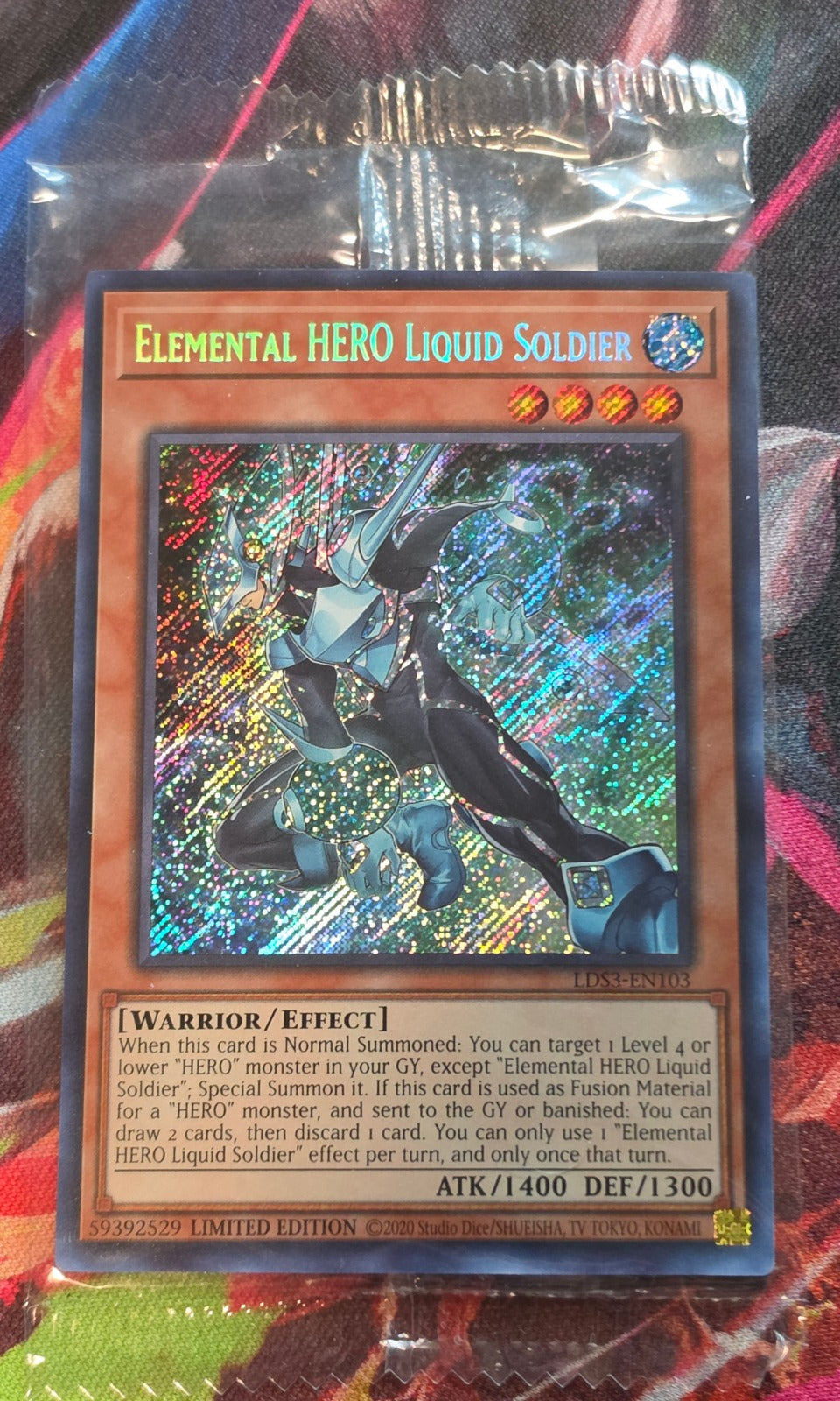 Elemental HERO Liquid Soldier Secret Rare Legendary Duelists: Season 3 LDS3-EN103 Limited Edition NM SEALED Yu-Gi-Oh!