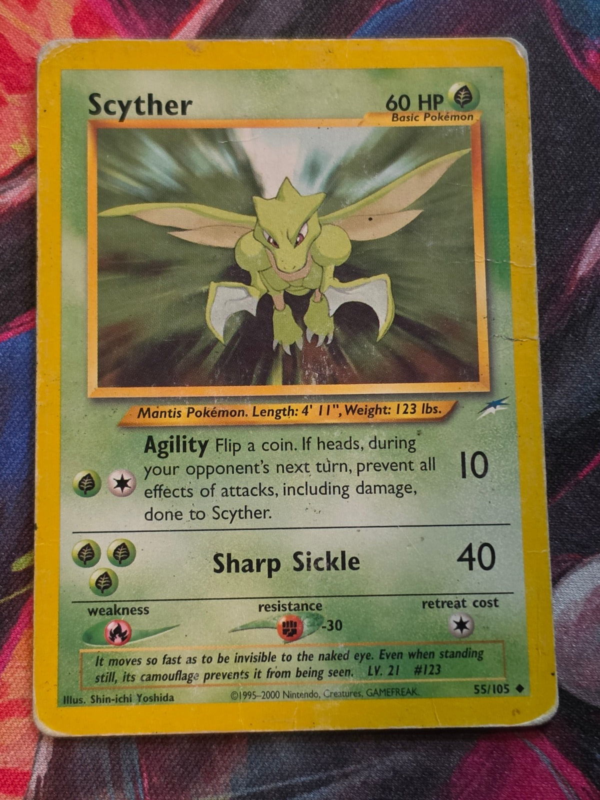 Scyther - 055/105 - Neo Destiny - Uncommon - Unlimited - DMG Pokemon
