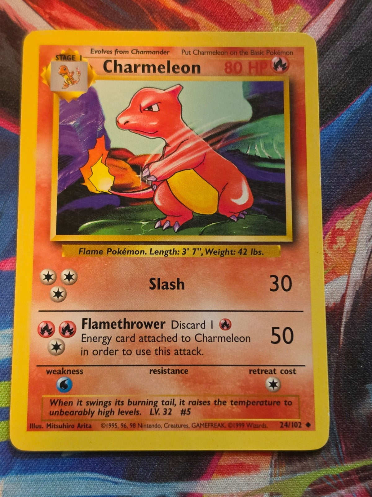 Charmeleon Unlimited Base Set Uncommon 024/102 LP Pokemon