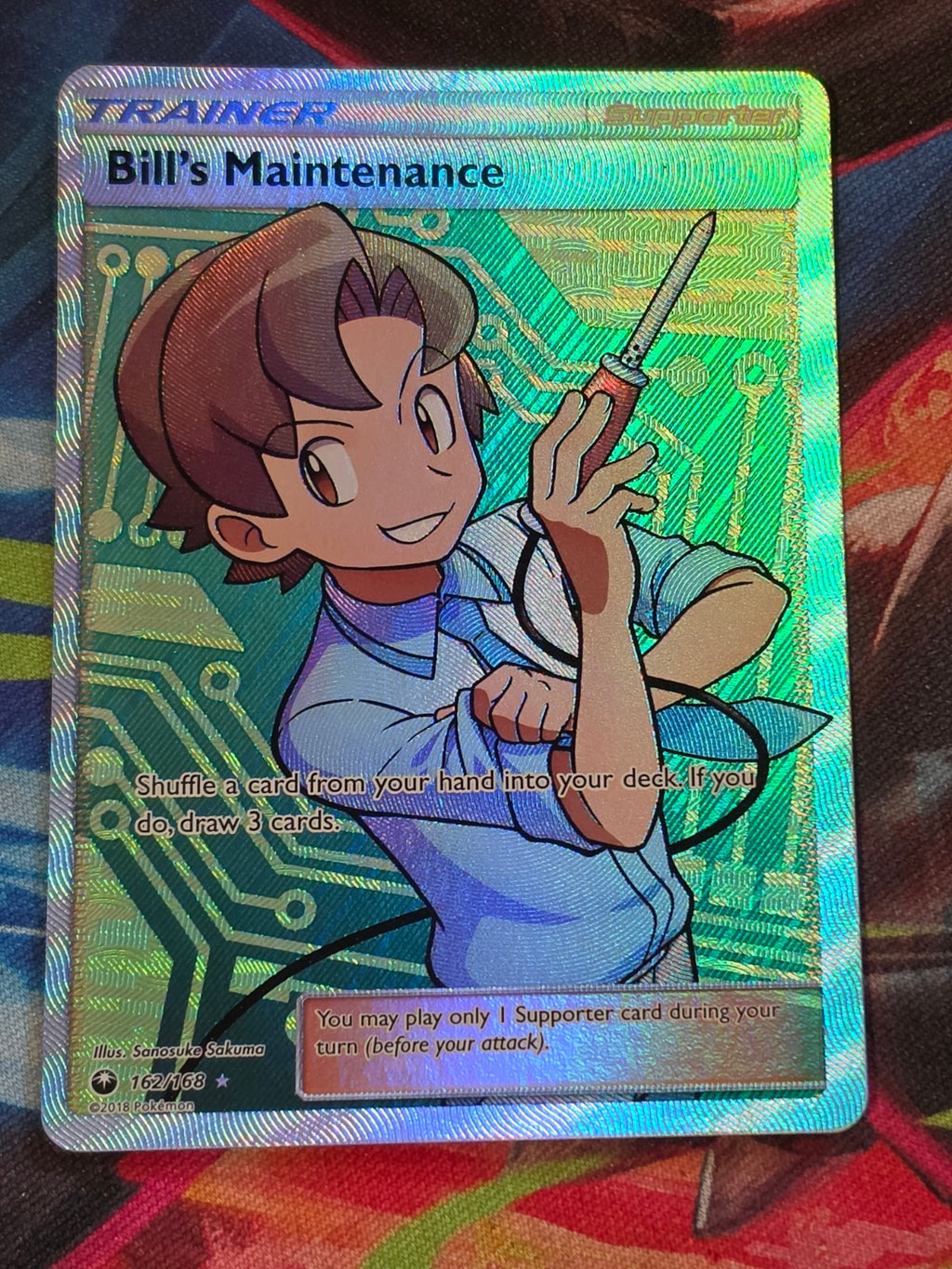 Bill's Maintenance Full Art Ultra Rare Celestial Storm 162/168 NM Pokemon