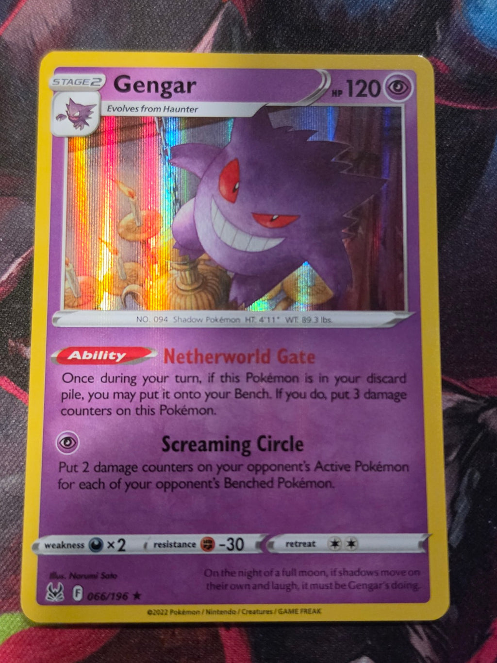 Gengar Holo Rare Lost Origin 066/196 NM Pokemon