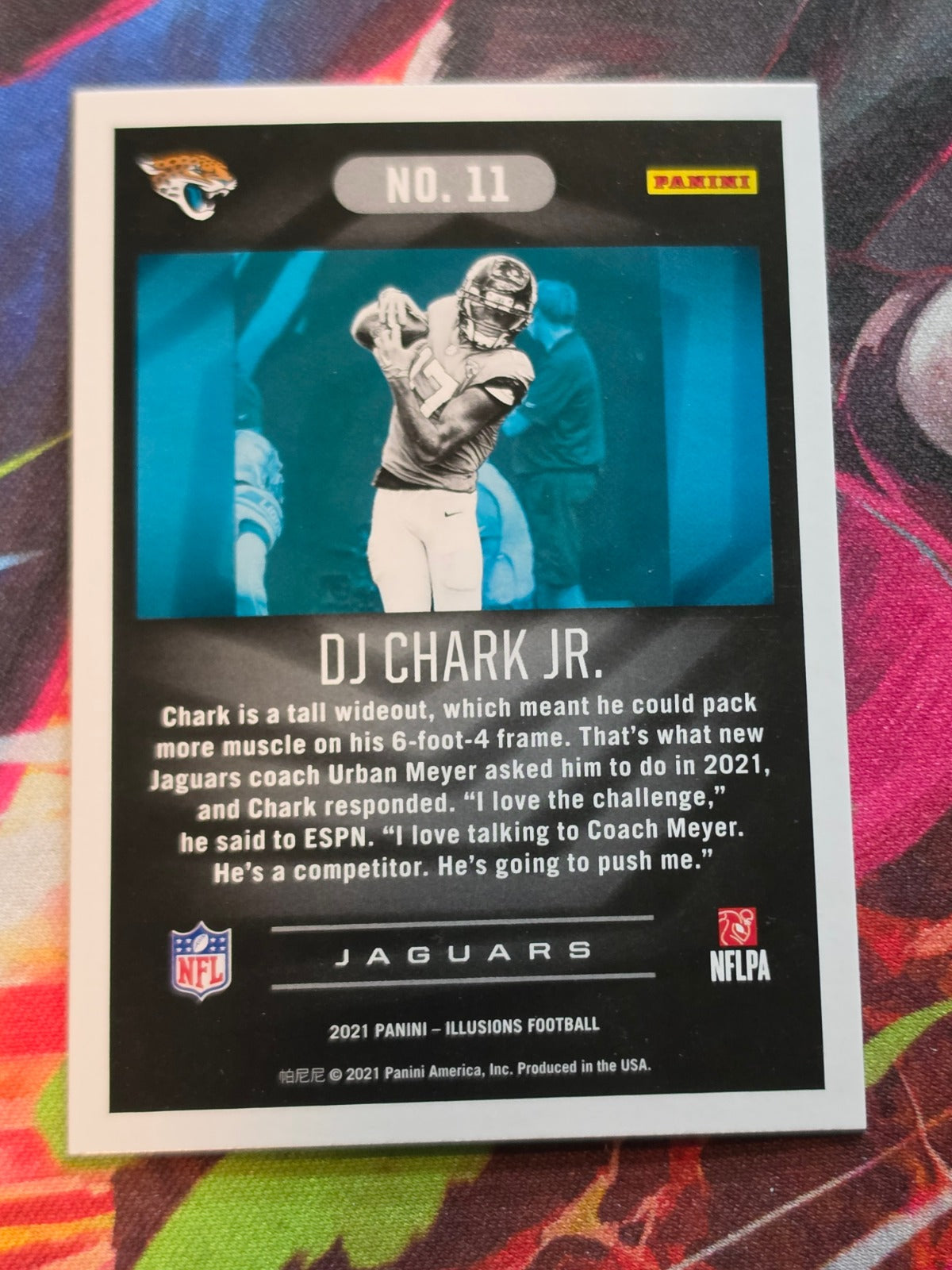 DJ Chark Jr. 2021 Panini Illusions - Retail 11 NM Football (Back)