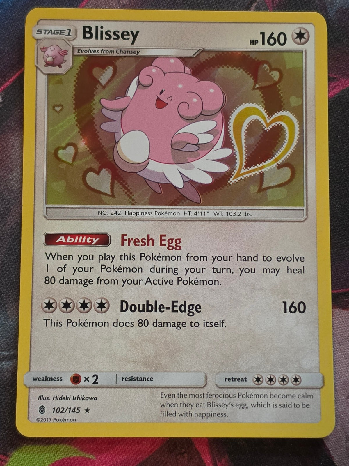Blissey Holo Rare SM - Guardians Rising 102/145 LP+ Pokemon