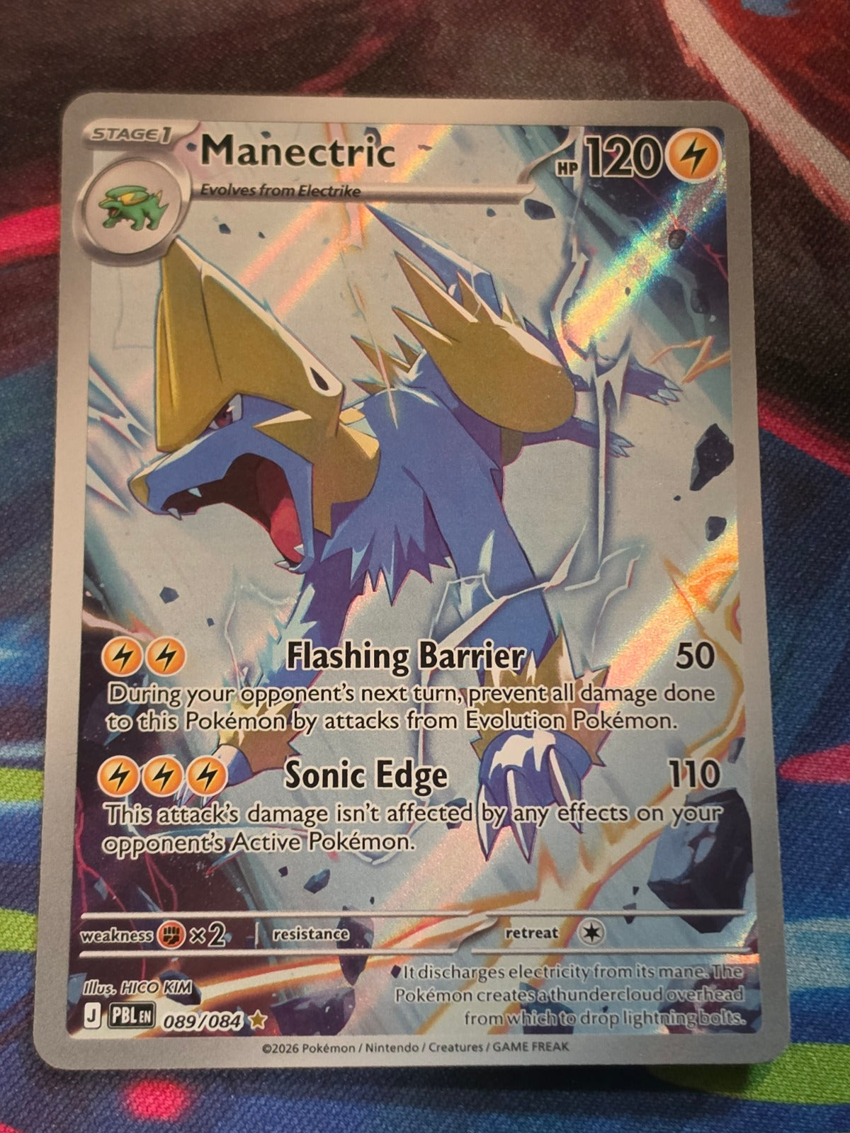 Manectric Illustration Rare Pitch Black 089/084 NM Pokemon