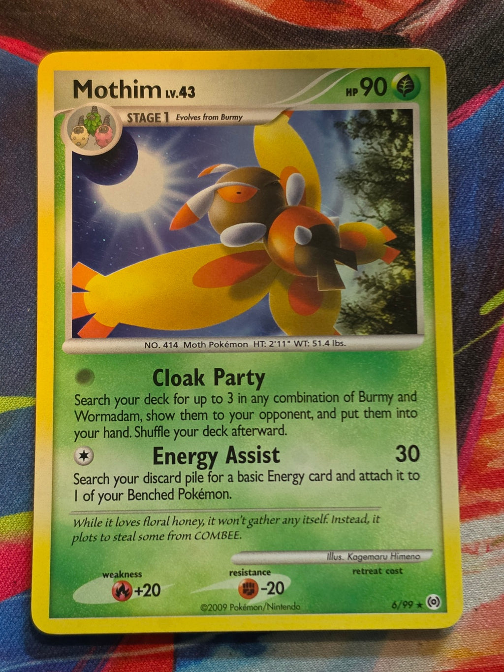 Mothim Holo Rare Arceus 6/99 LP Pokemon