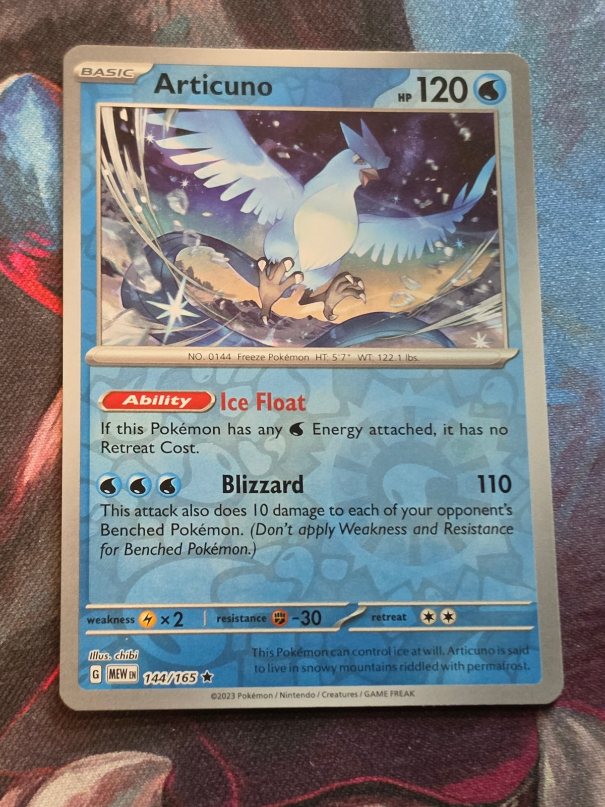 Articuno Reverse Holo Rare Scarlet & Violet 151 144/165 NM Pokemon