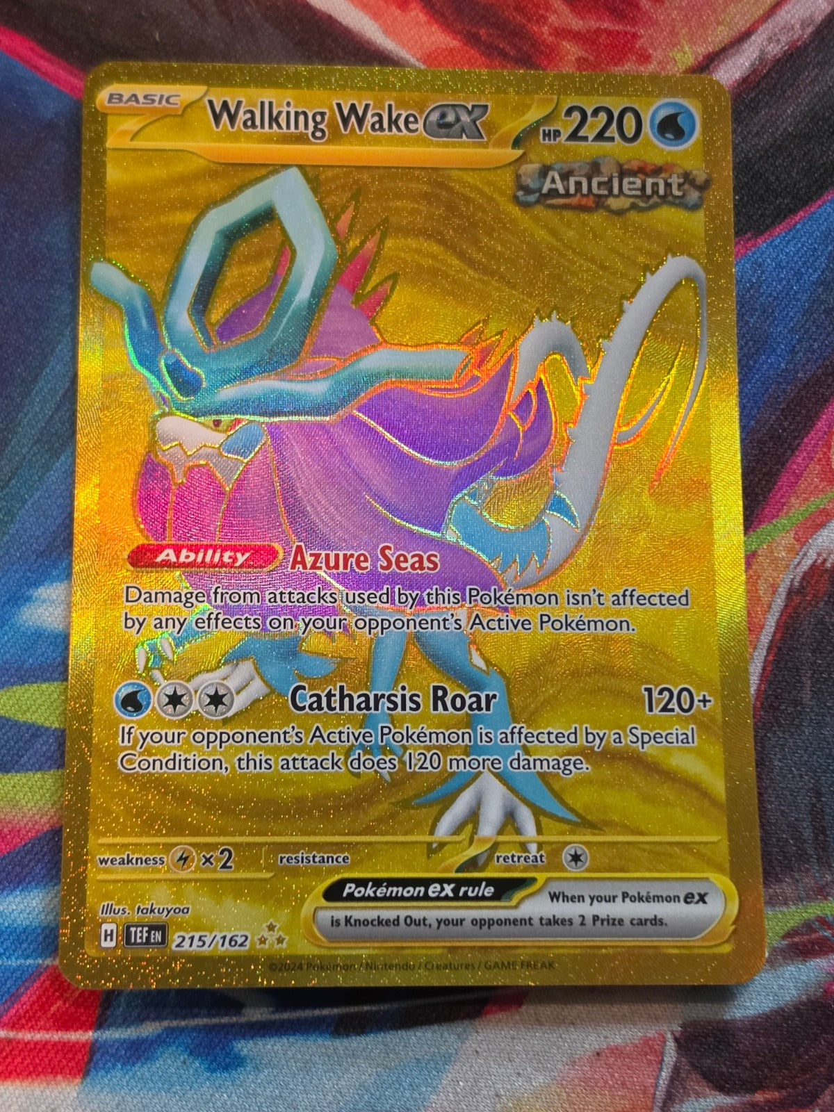 Walking Wake ex Hyper Rare SV05: Temporal Forces 215/162 NM Pokemon