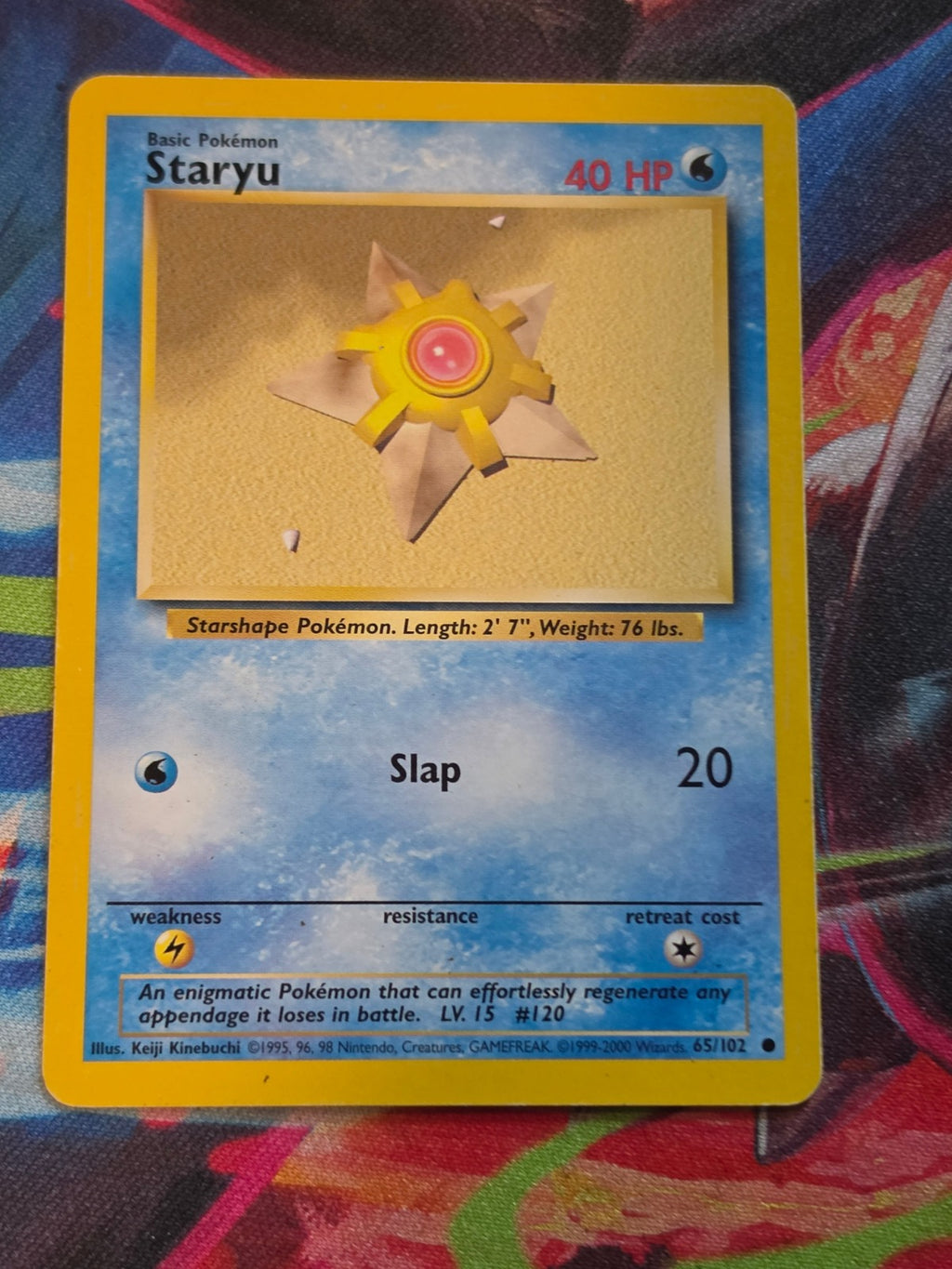 Staryu 1999-2000 UK 4th Print Base Set Common 065/102 LP Pokemon