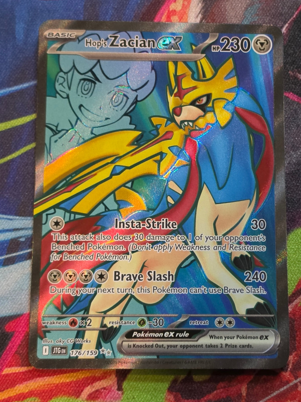 Hop's Zacian ex Ultra Rare Journey Together 176/159 NM Pokemon