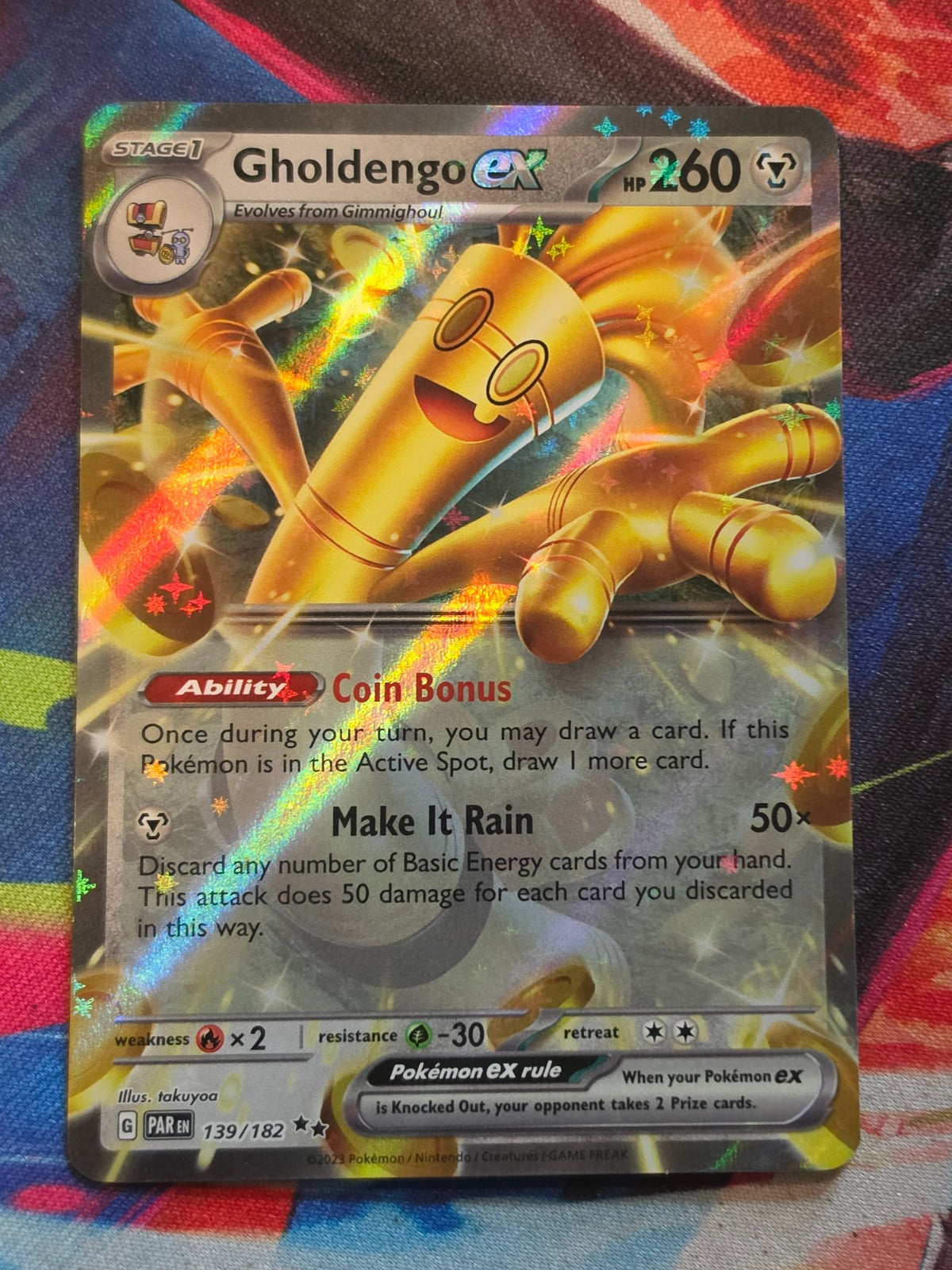 Gholdengo ex Double Rare SV04: Paradox Rift 139/182 NM Pokemon