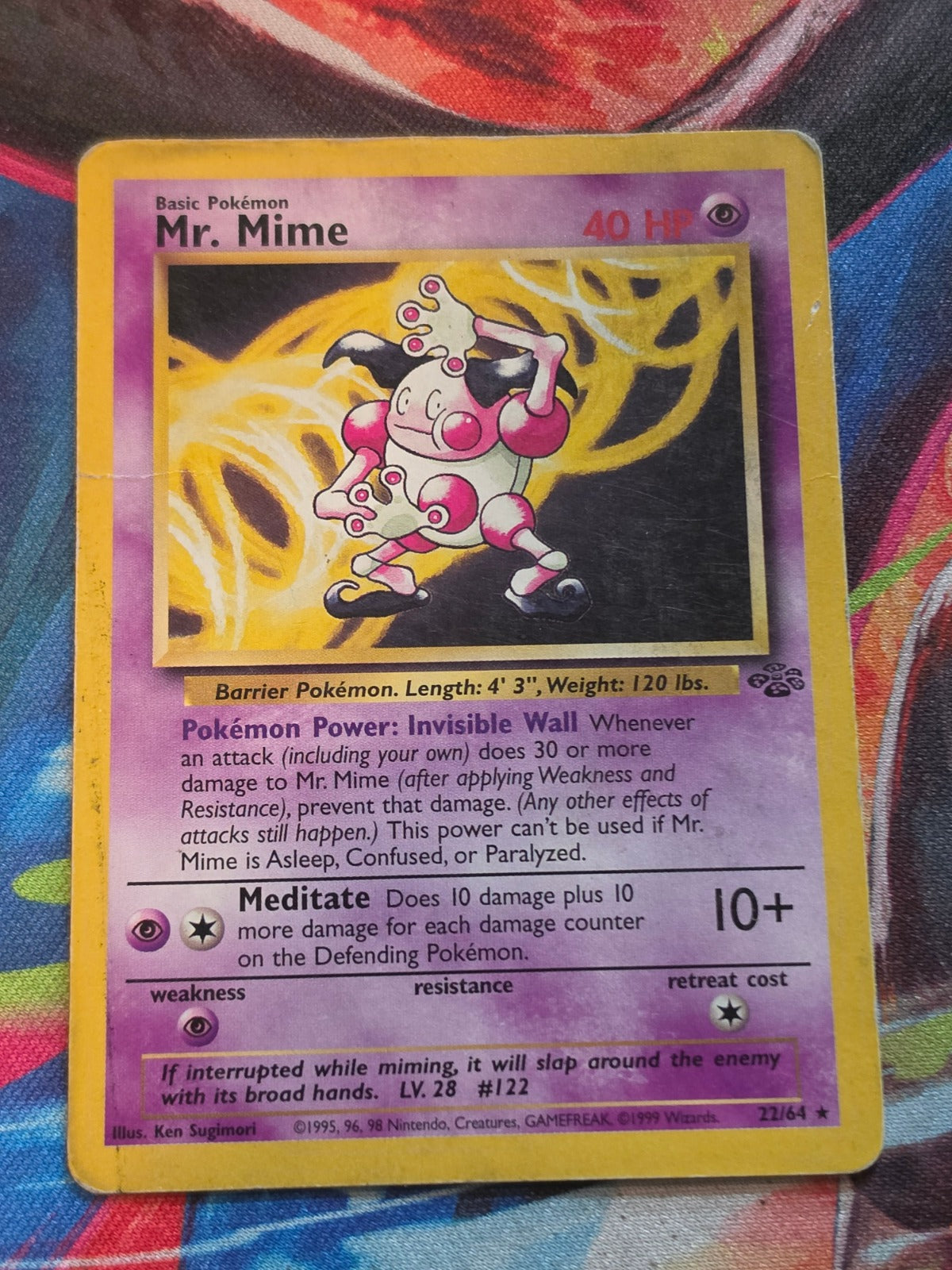 Mr. Mime (22) 1st Edition Rare Jungle 22/64 HP Pokemon