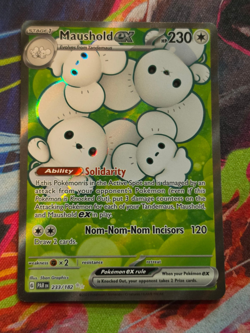 Maushold ex Ultra Rare SV04: Paradox Rift 233/182 LP+ Pokemon