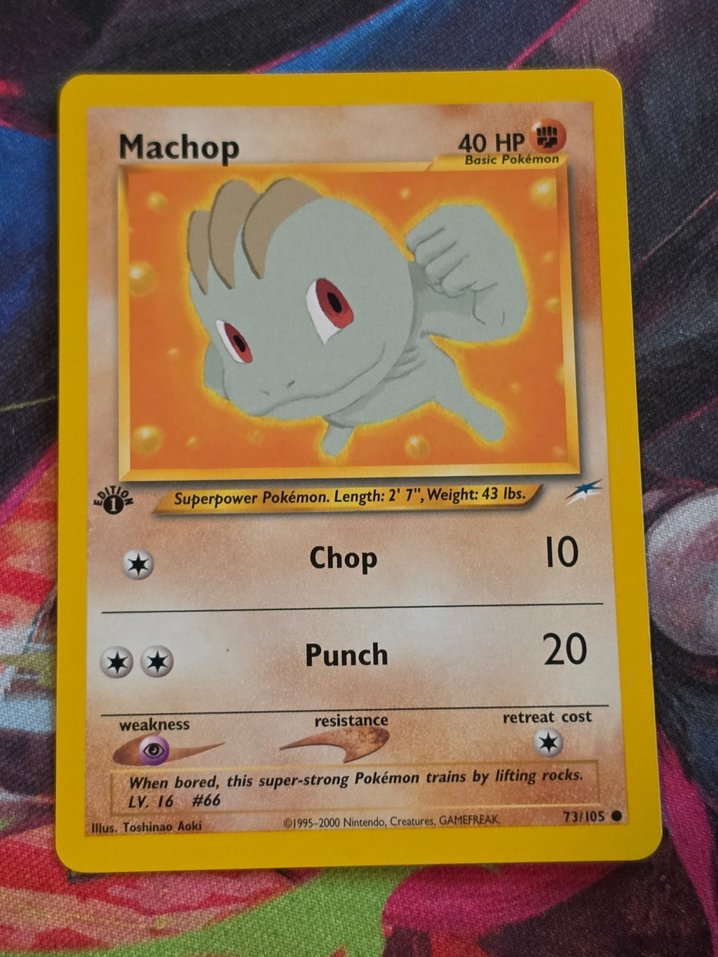 Machop - 073/105 - Neo Destiny - Common - 1st Edition - NM Pokemon