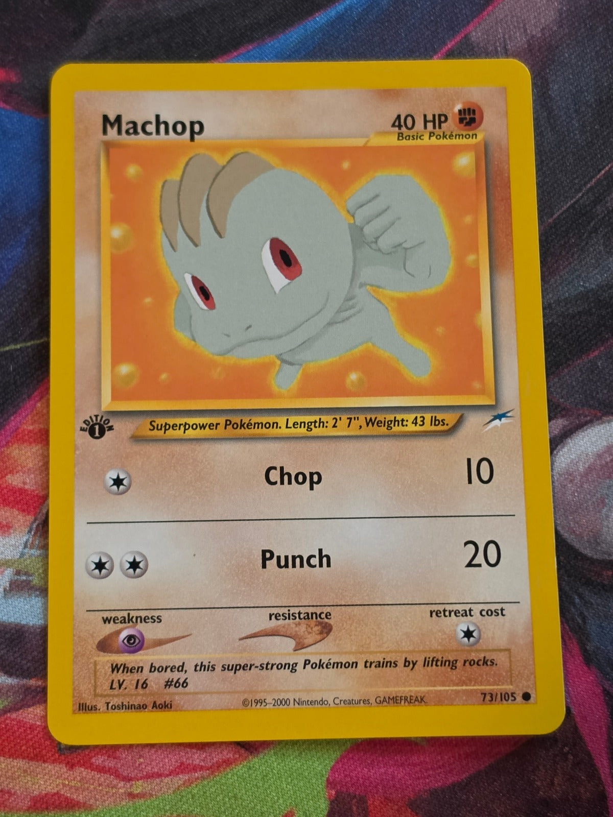 Machop - 073/105 - Neo Destiny - Common - 1st Edition - NM Pokemon