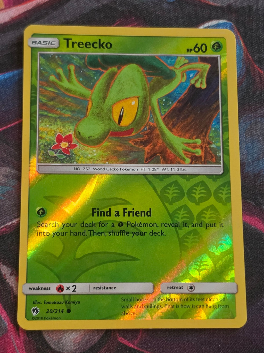 Treecko - 20/214 - SM - Lost Thunder - Common - Reverse Holo - NM - Pokemon