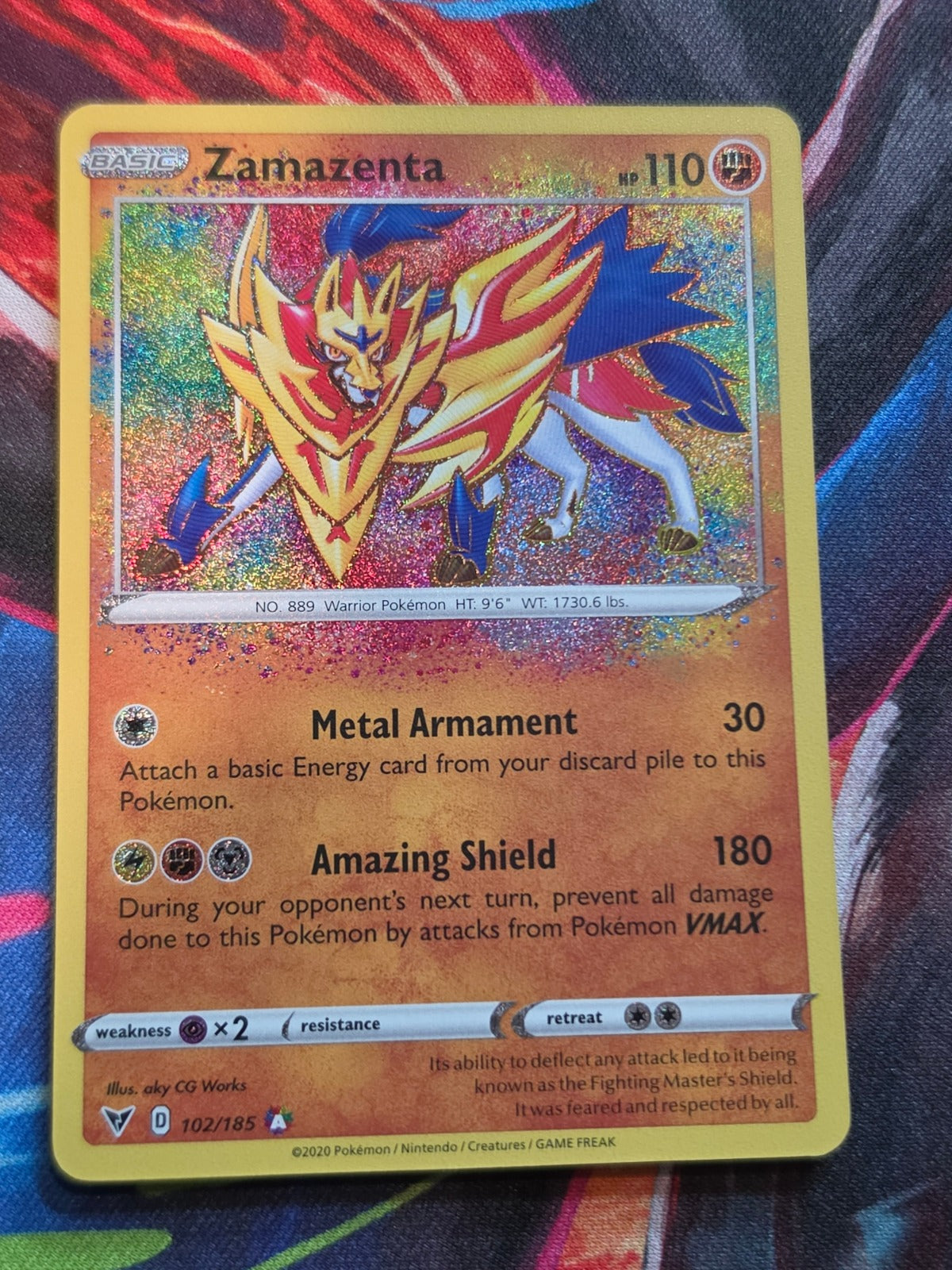 Zamazenta Amazing Rare Vivid Voltage 102/185 NM Pokemon