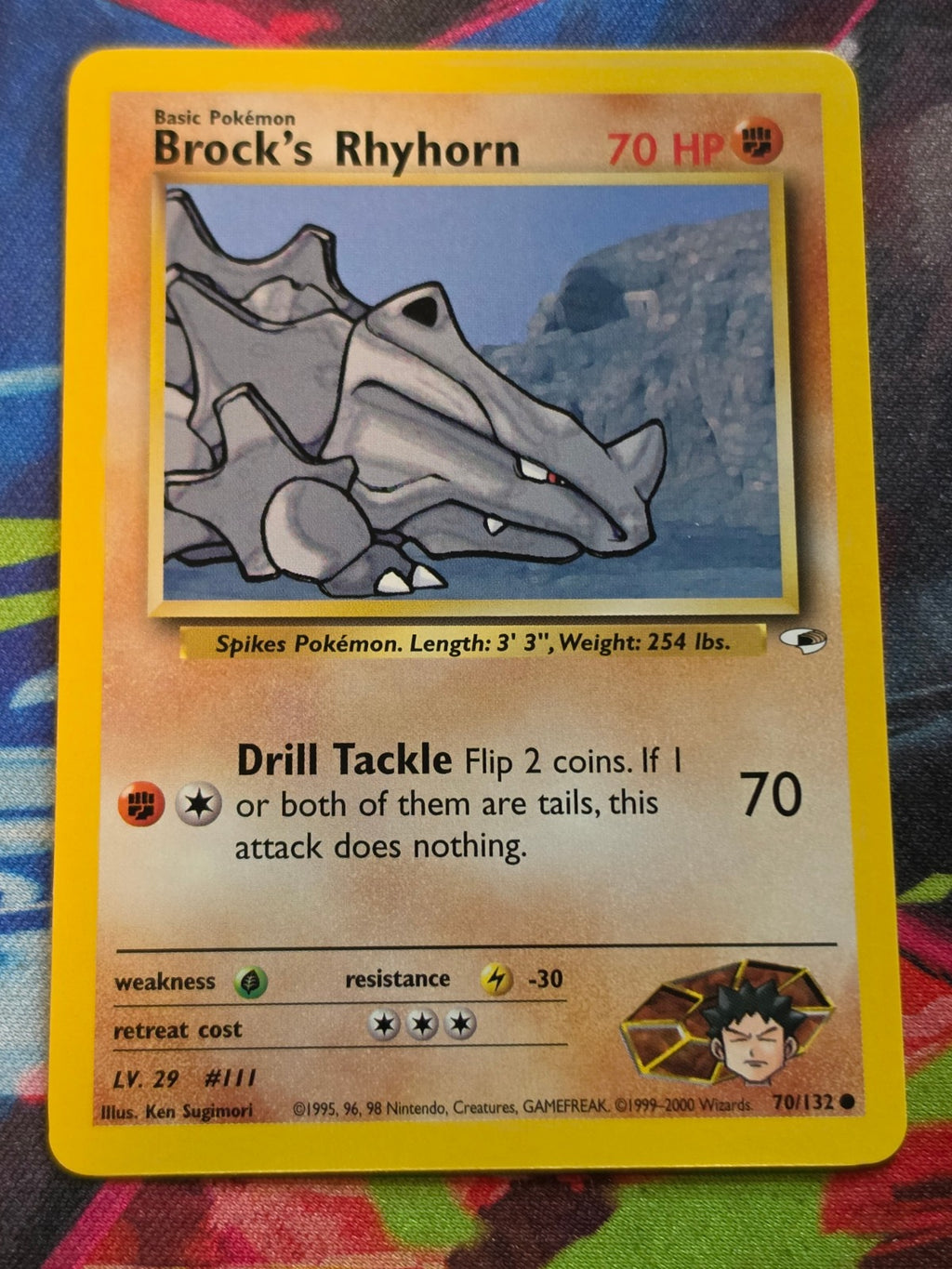 Brock's Rhyhorn (70) - 070/132 - Gym Heroes - Common - Unlimited - NM Pokemon