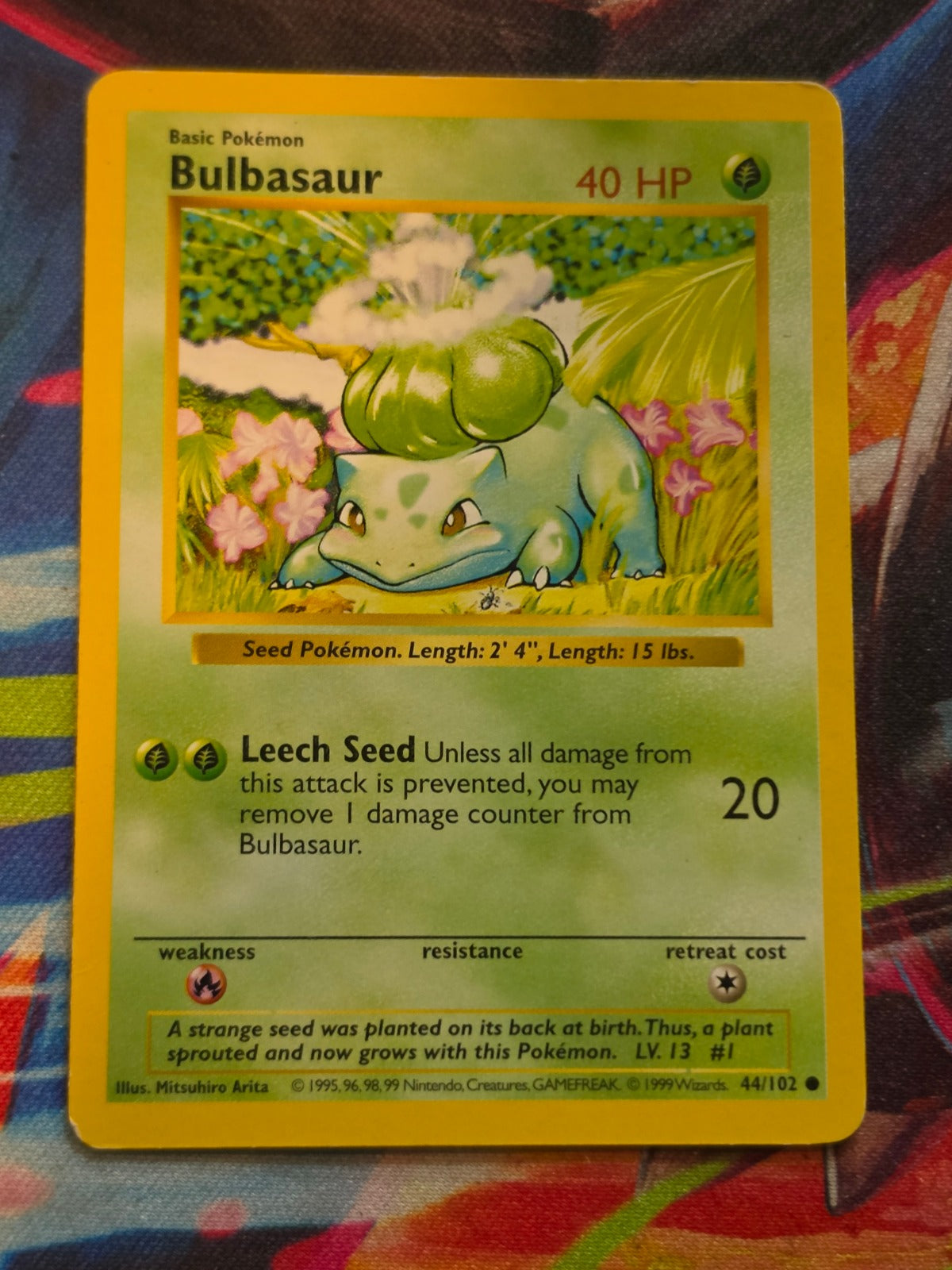 Bulbasaur Shadowless Base Set Common 044/102 LP Pokemon