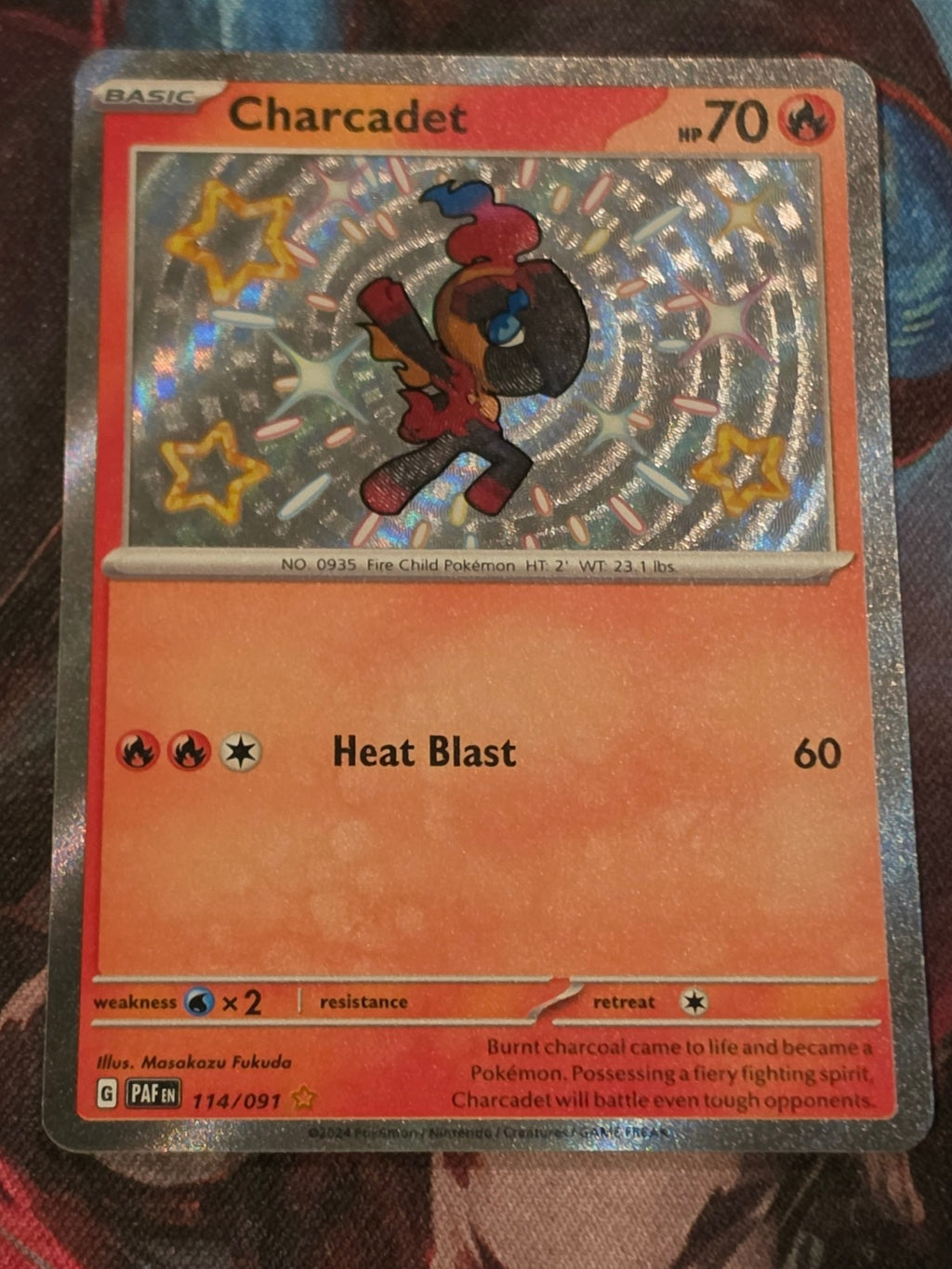 Charcadet Shiny Rare Paldean Fates 114/091 NM Pokemon