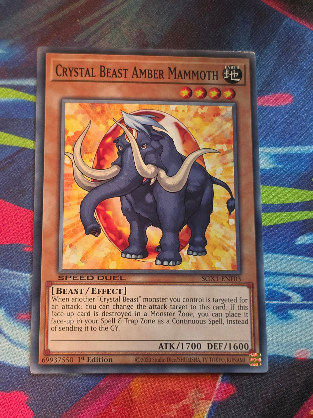 Crystal Beast Amber Mammoth Common Speed Duel GX: Duel Academy Box SGX1-ENF03 1st Edition 1st Edition LP Yu-Gi-Oh!